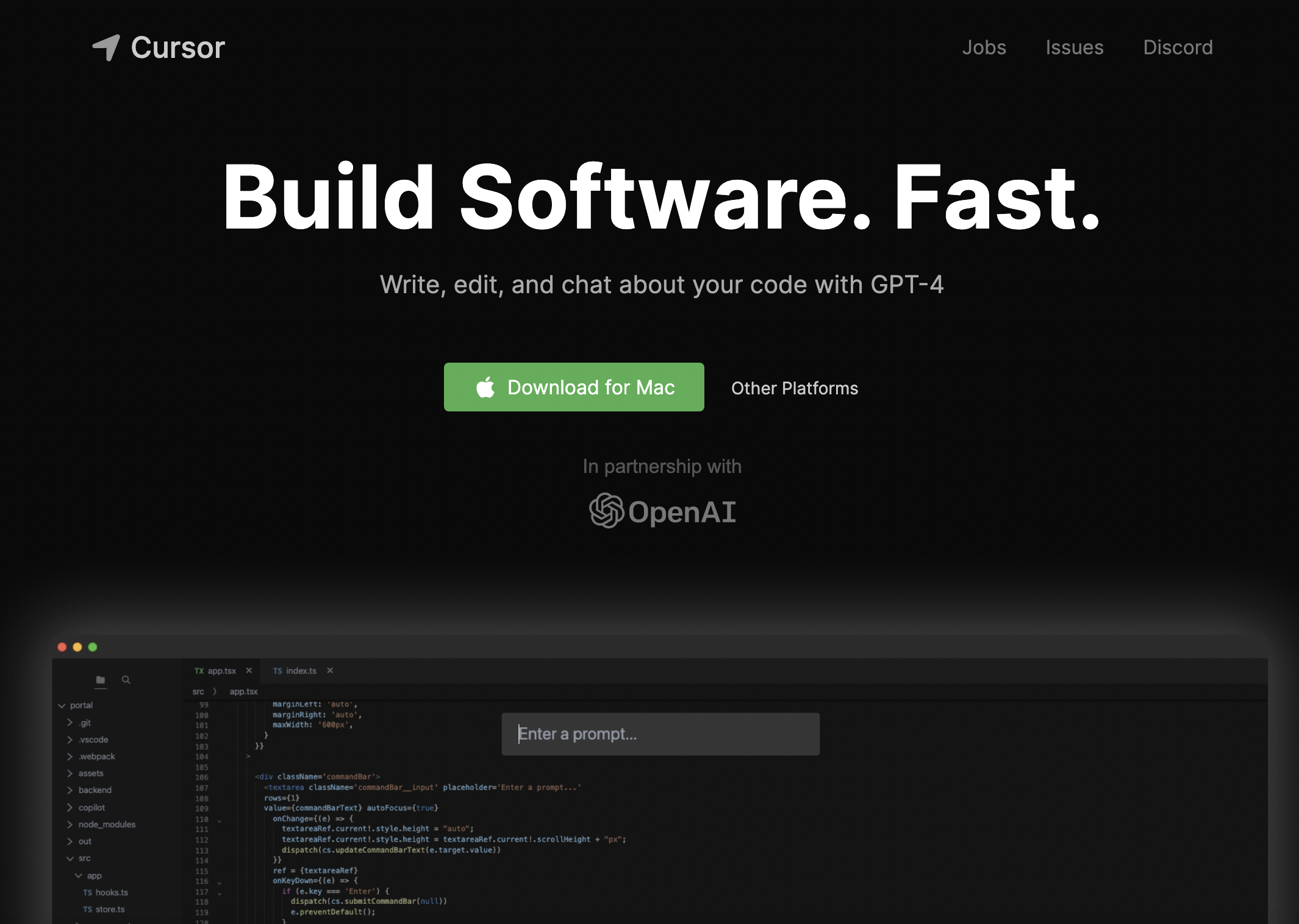 Cursor screenshot