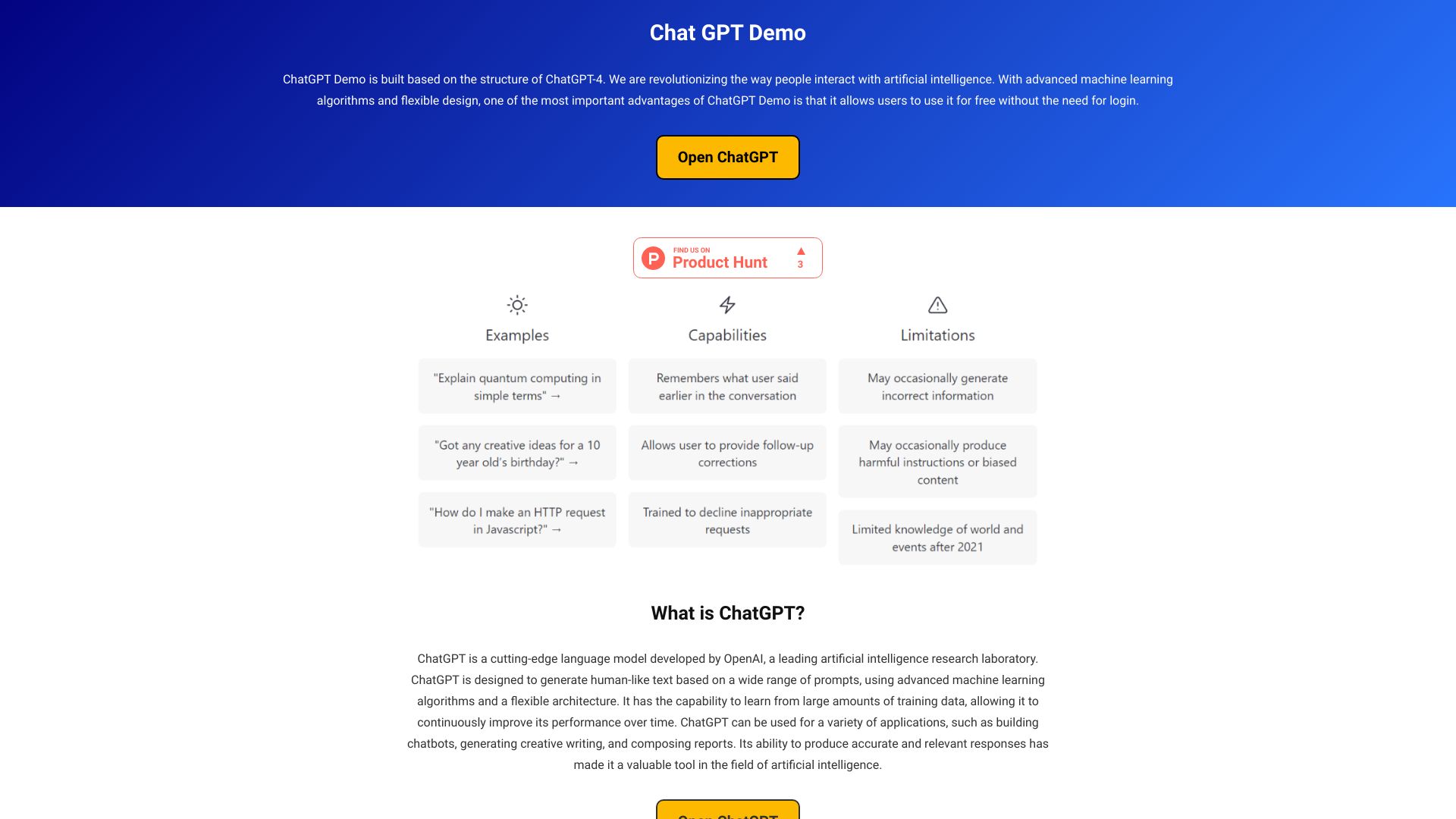 ChatGptDemo screenshot