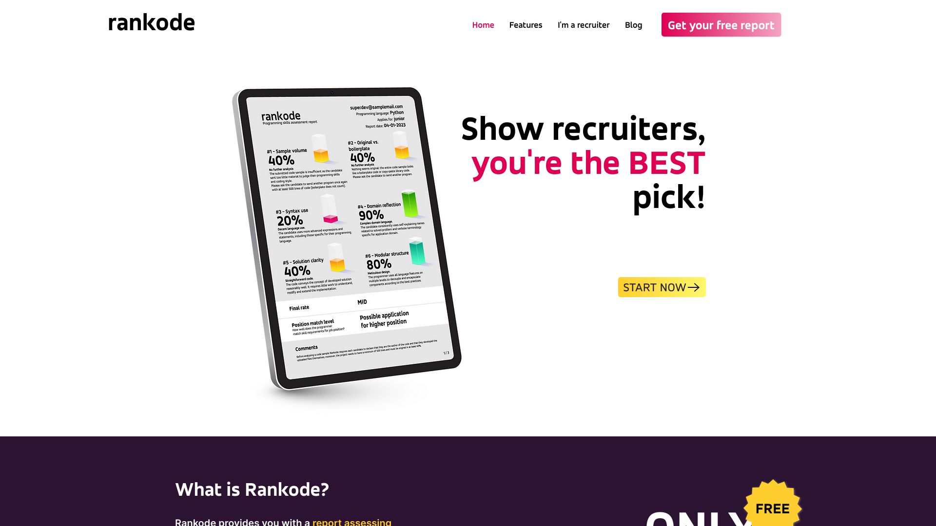 Rankode screenshot