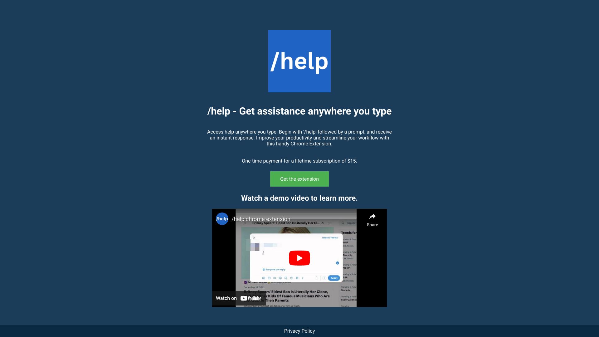 ChatGPT Extension screenshot