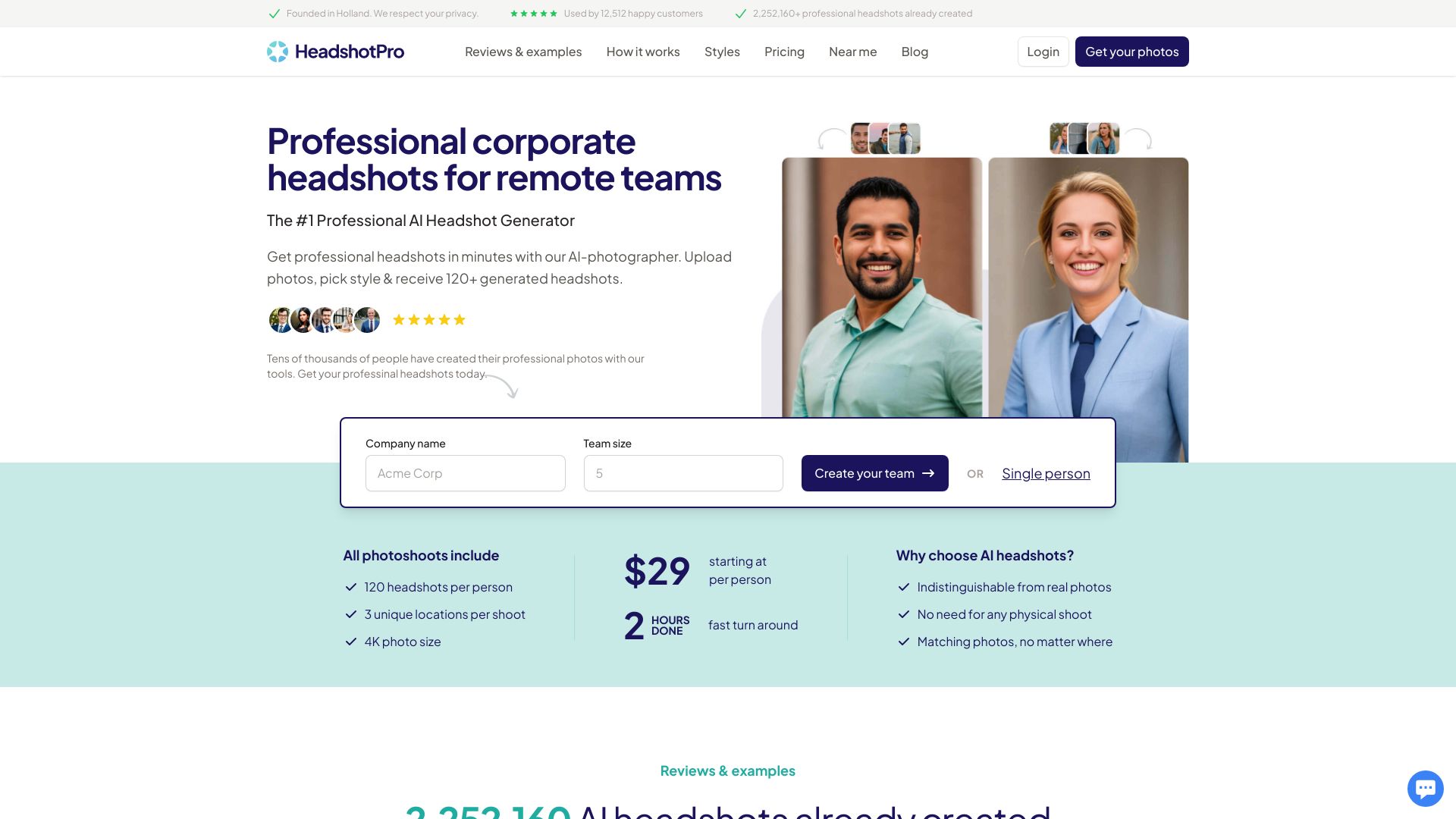 HeadshotPro screenshot