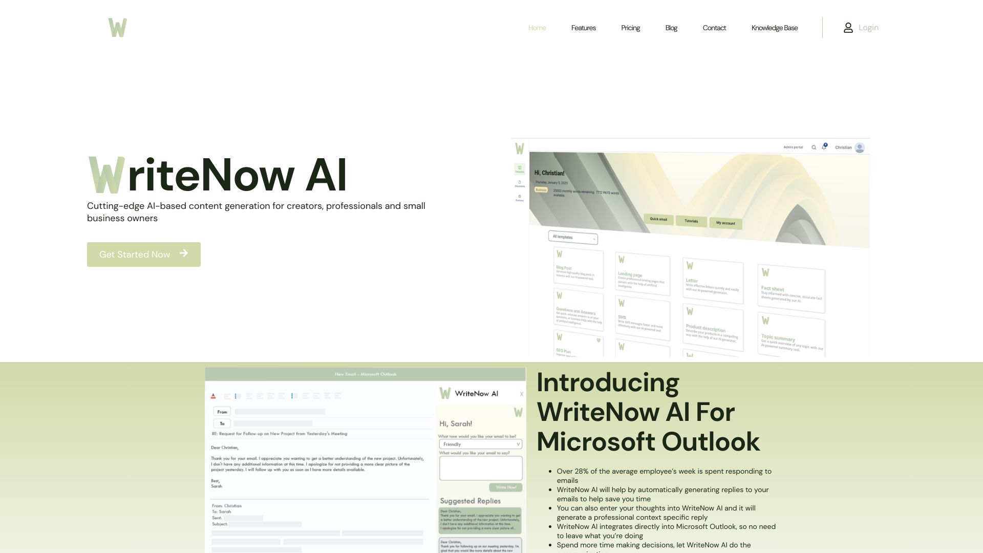 WriteNow AI screenshot