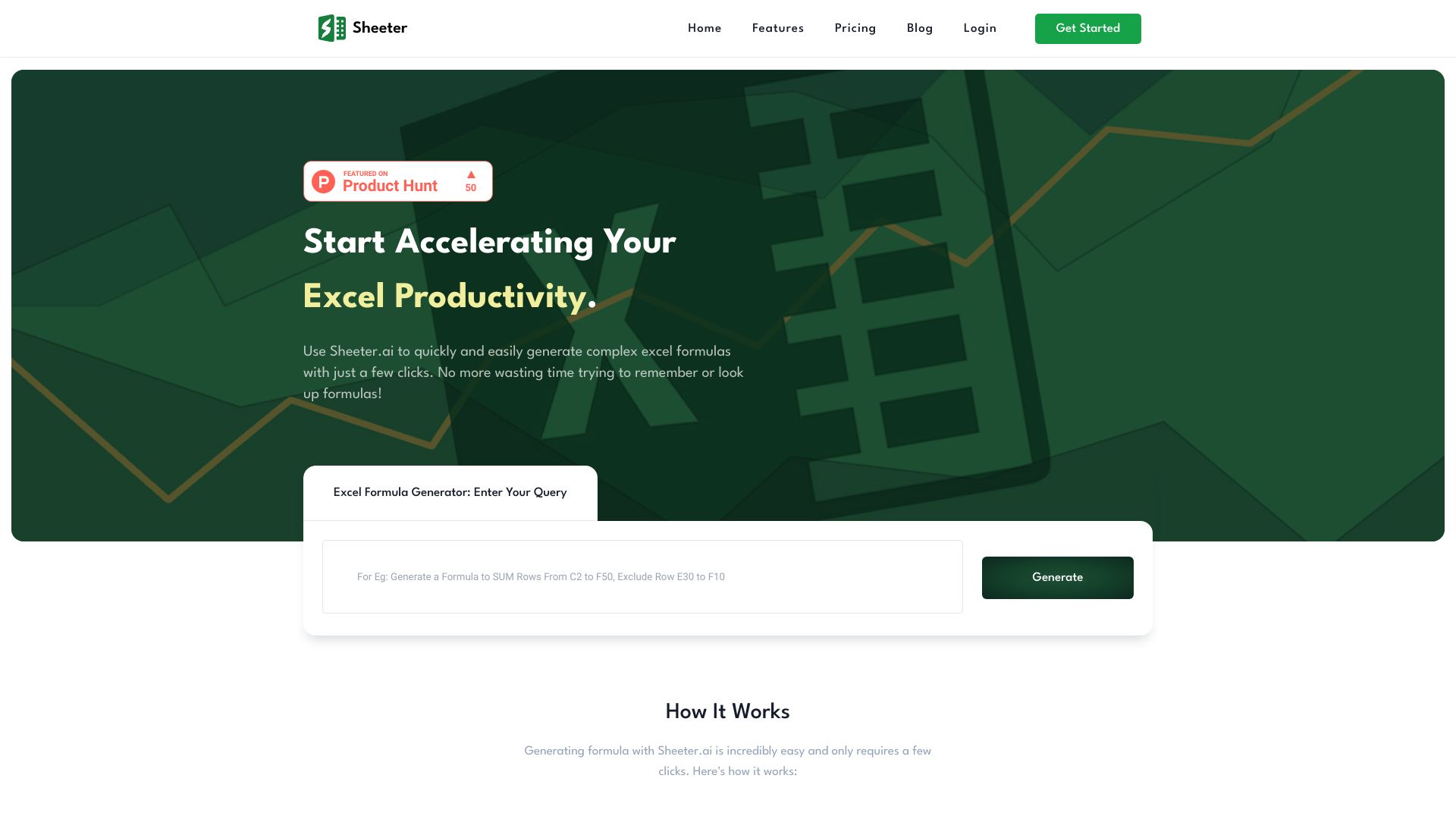 Sheeter.ai screenshot