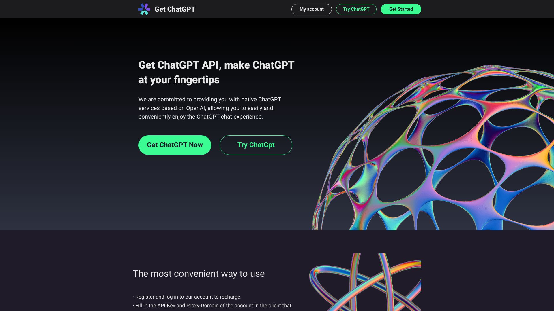 ChatGPT Native Service Provider screenshot