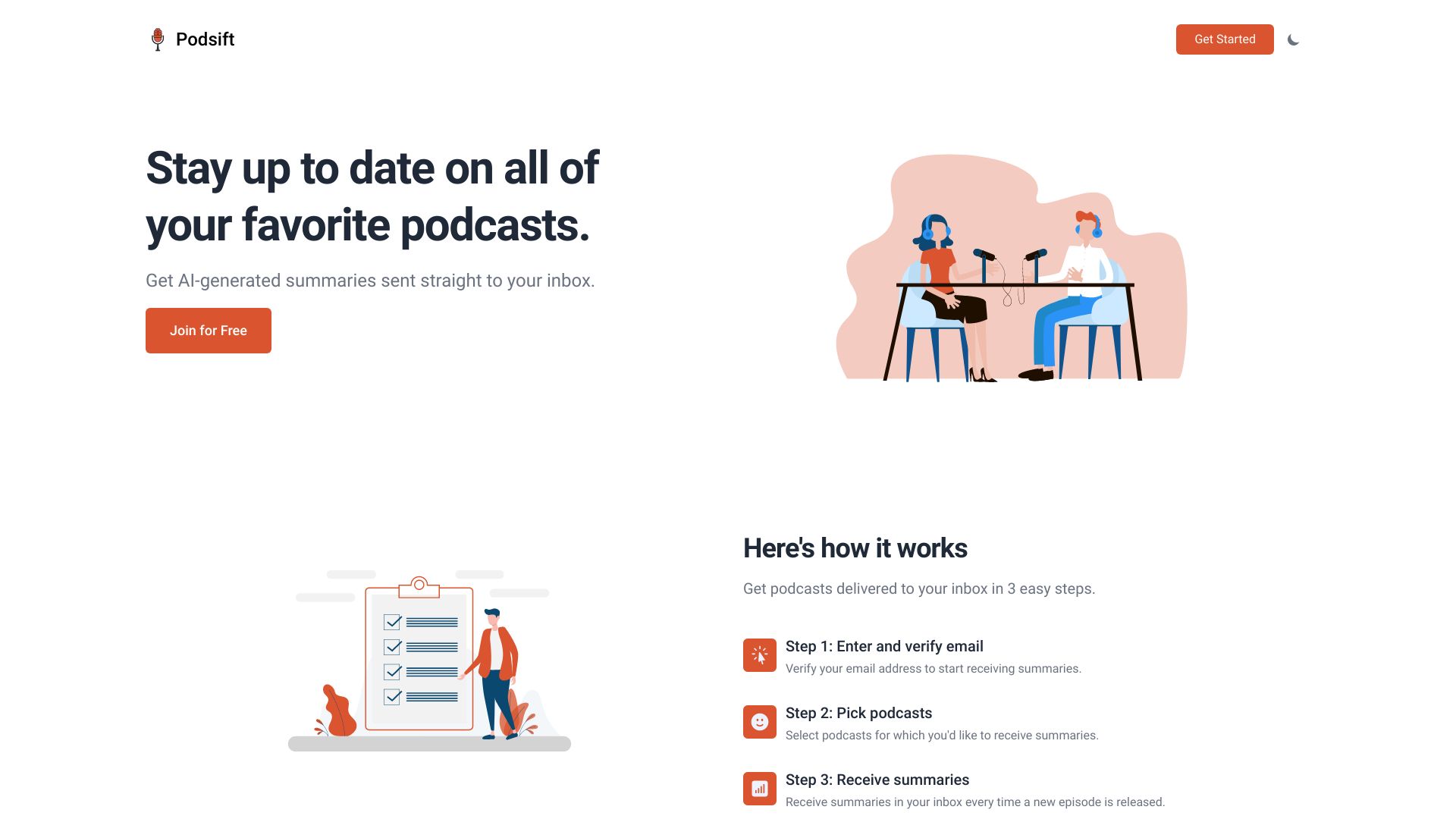Podsift screenshot