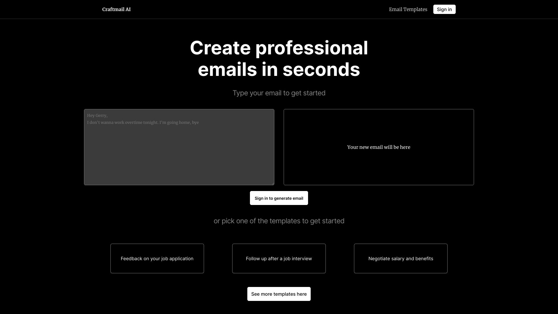 Craftmail AI screenshot