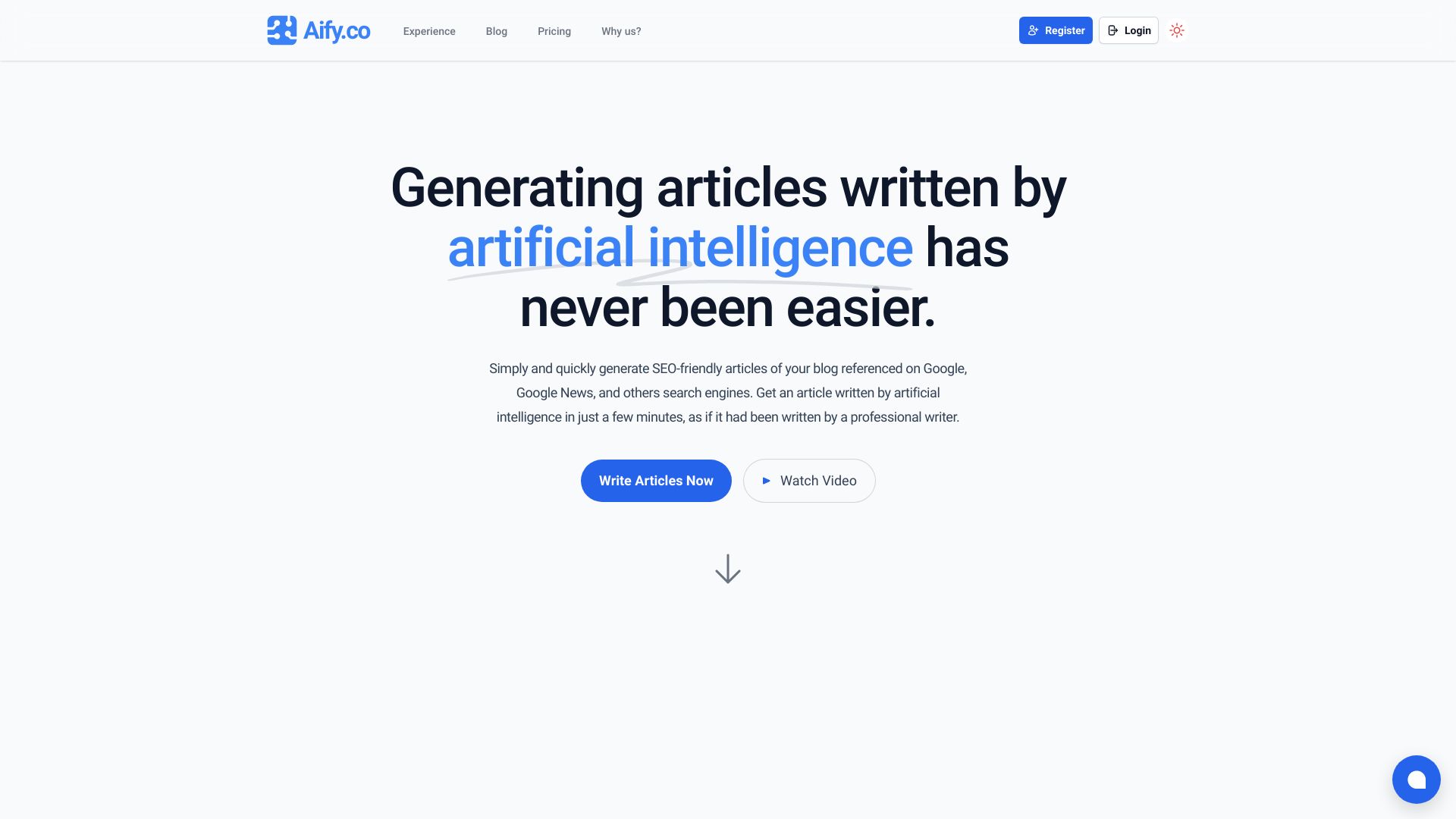 Aify.co screenshot