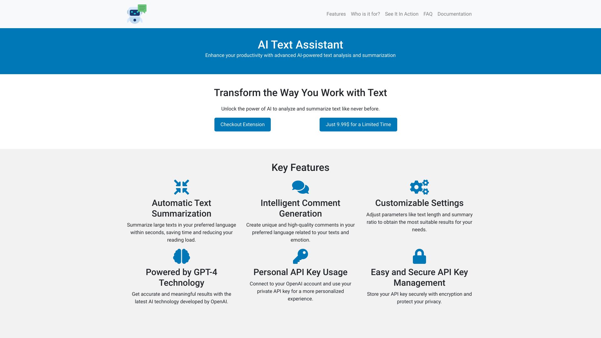 AI Text Assistant screenshot
