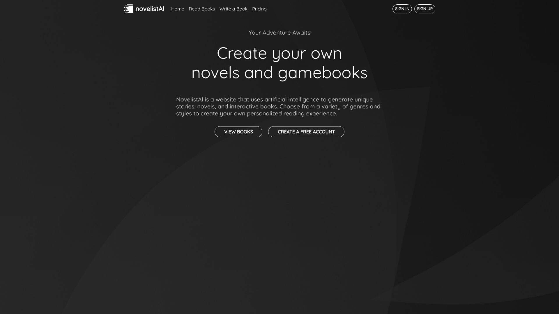 NovelistAI screenshot