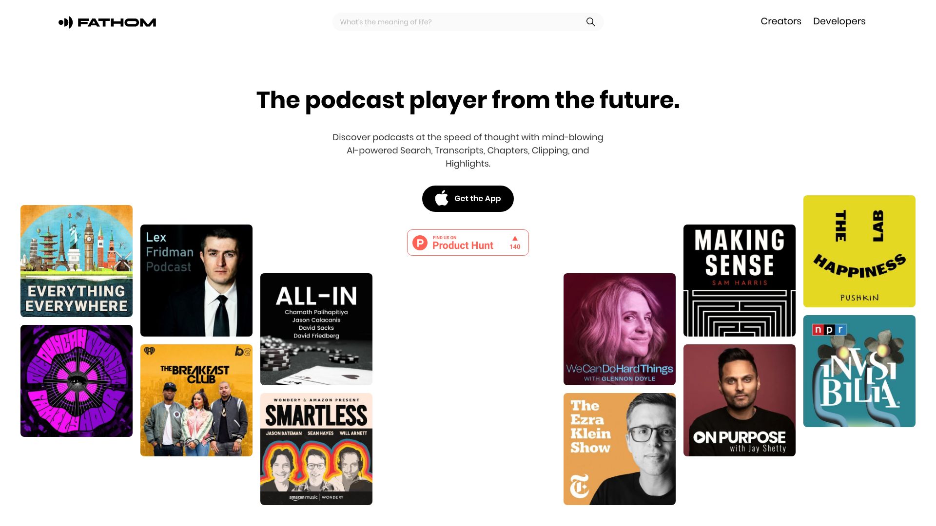 Fathom.fm screenshot