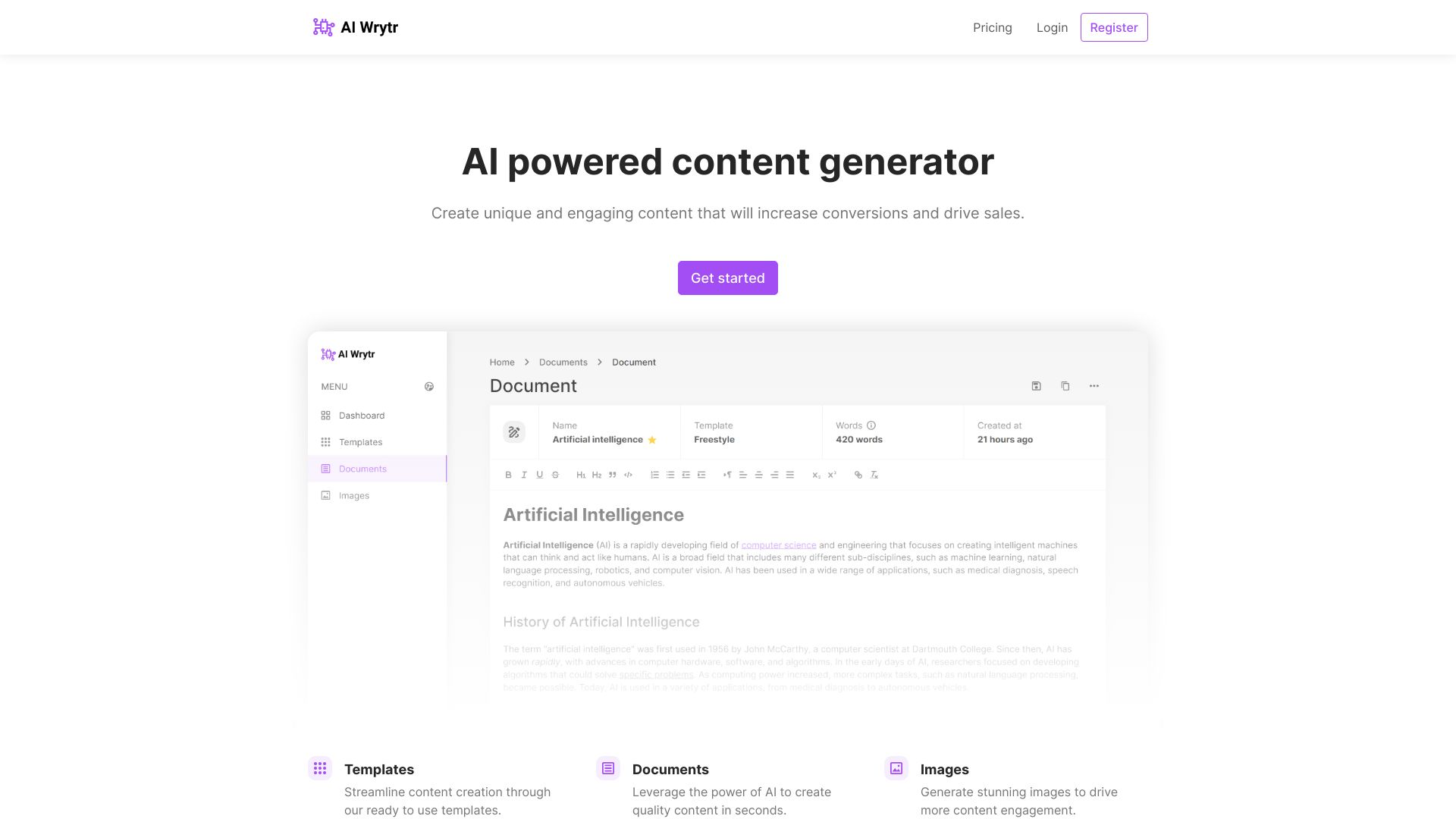 AI Wrytr screenshot