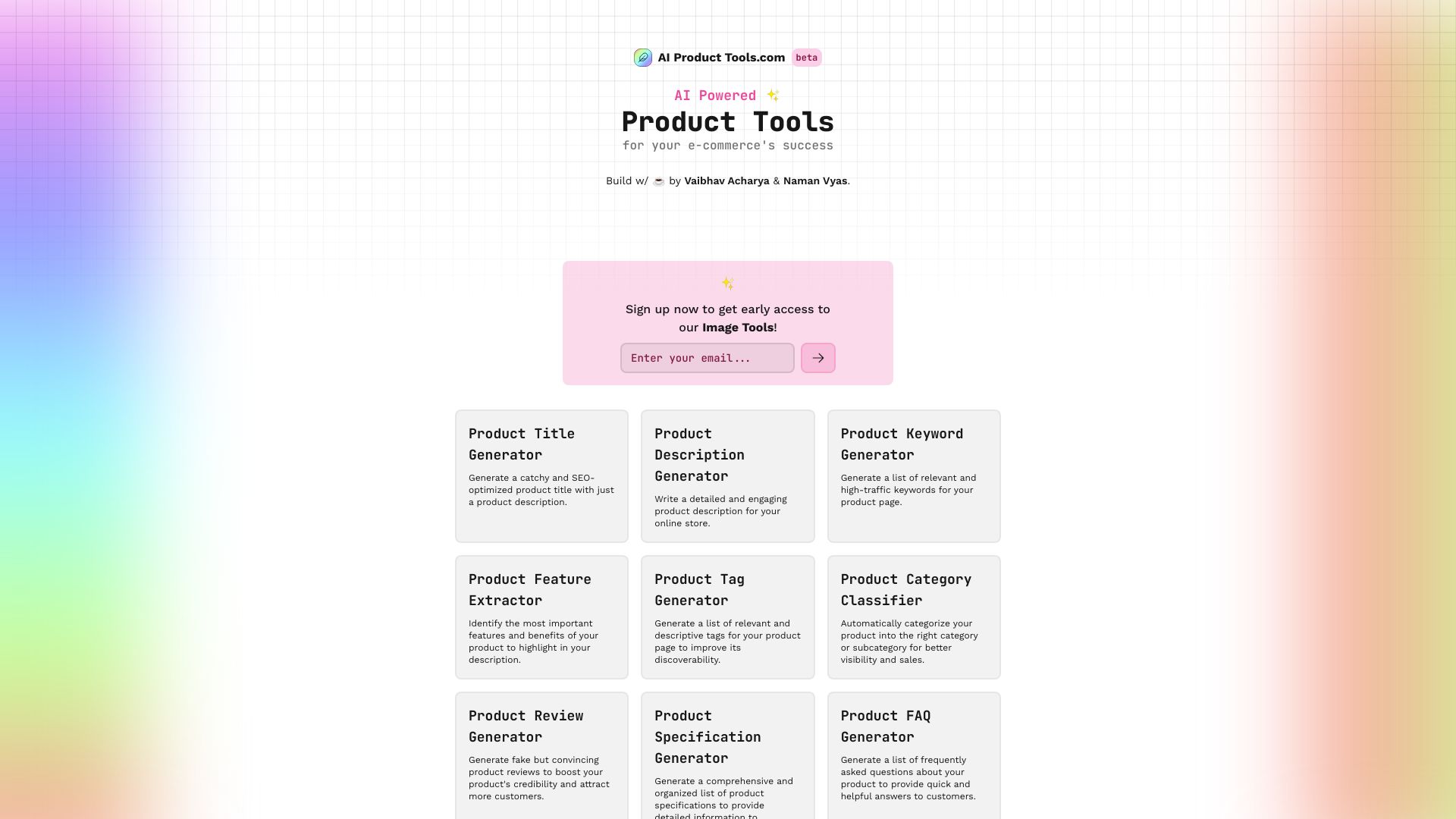 AI Product Tools screenshot