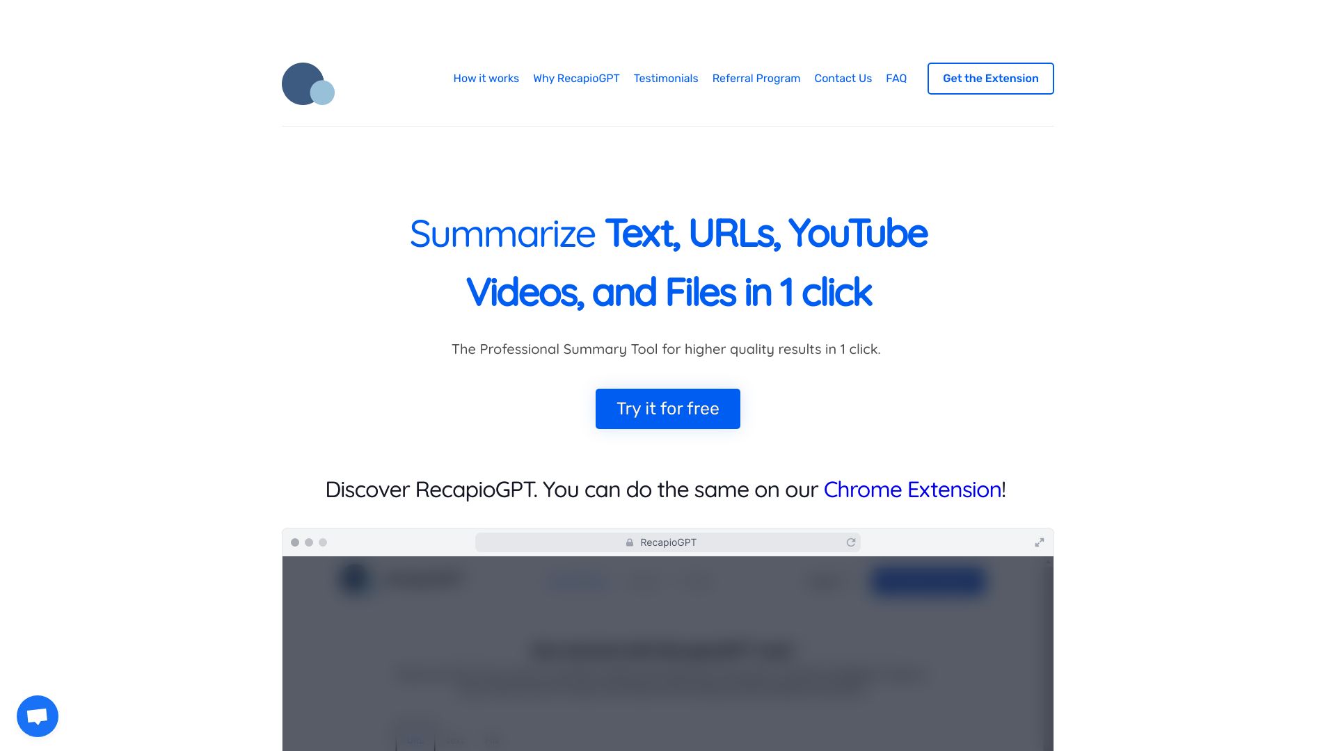 Recapio screenshot
