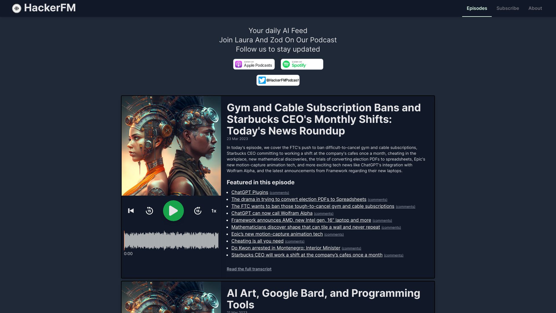 HackerFM screenshot