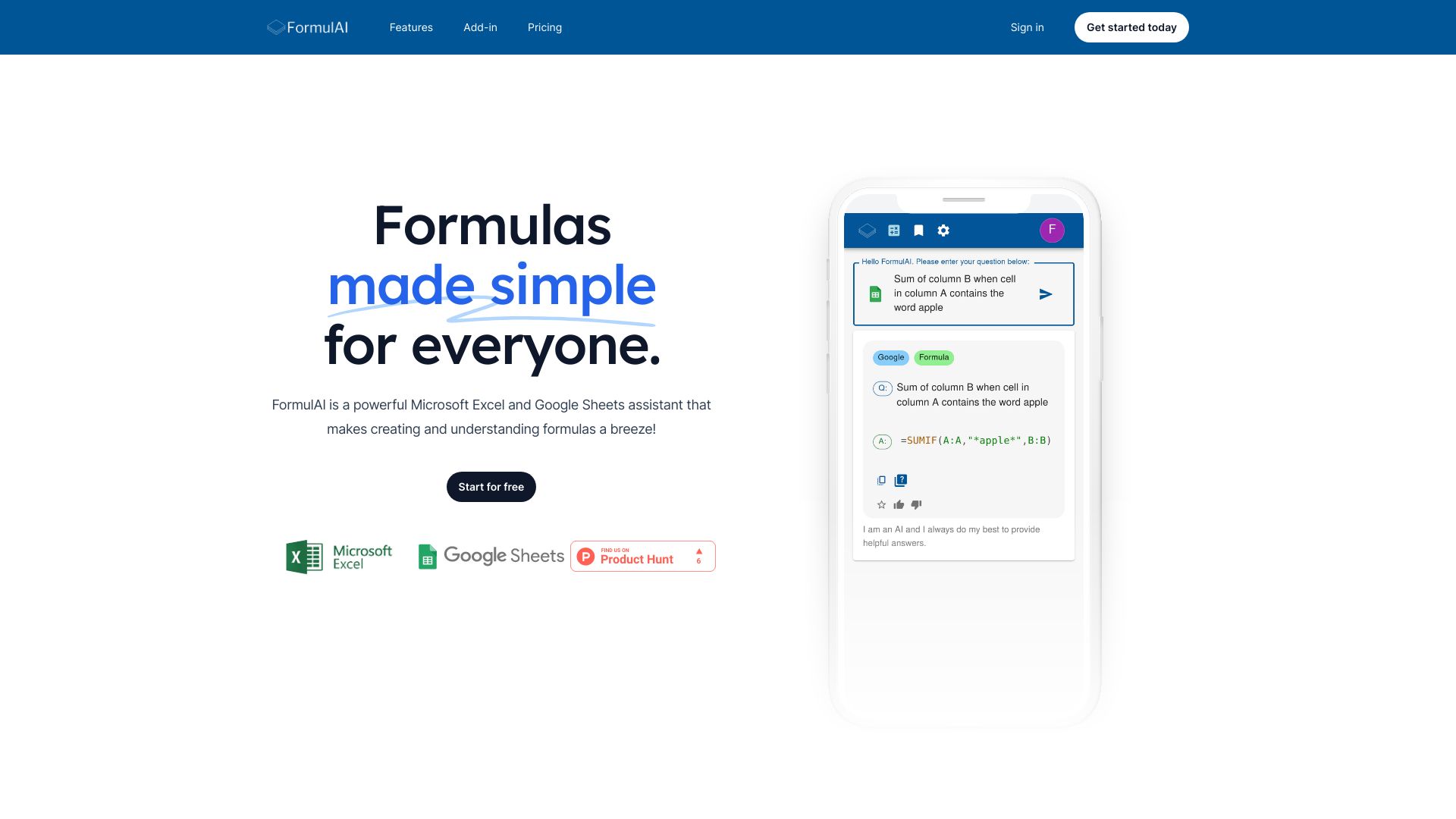 FormulAI screenshot
