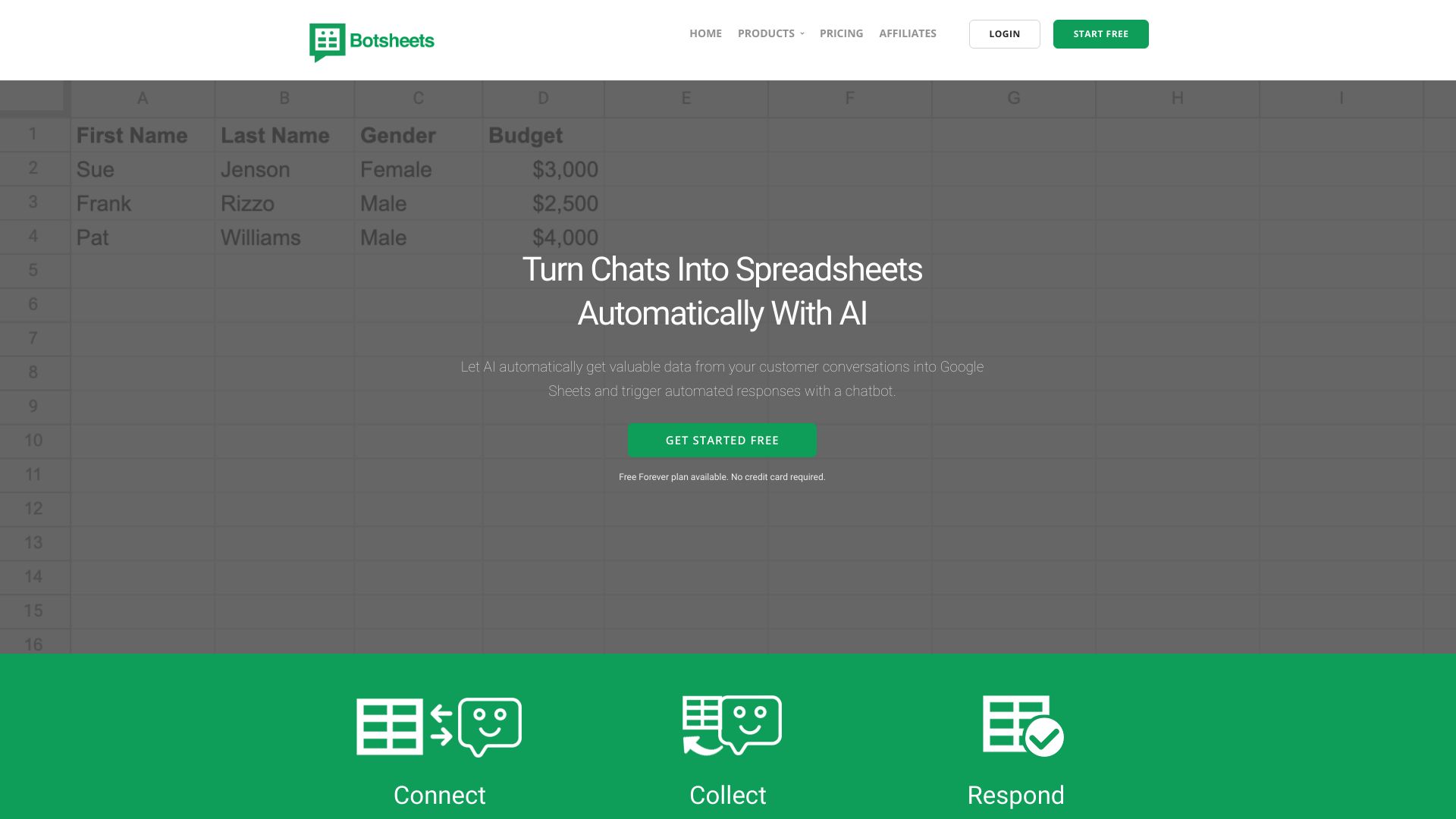 Botsheets screenshot