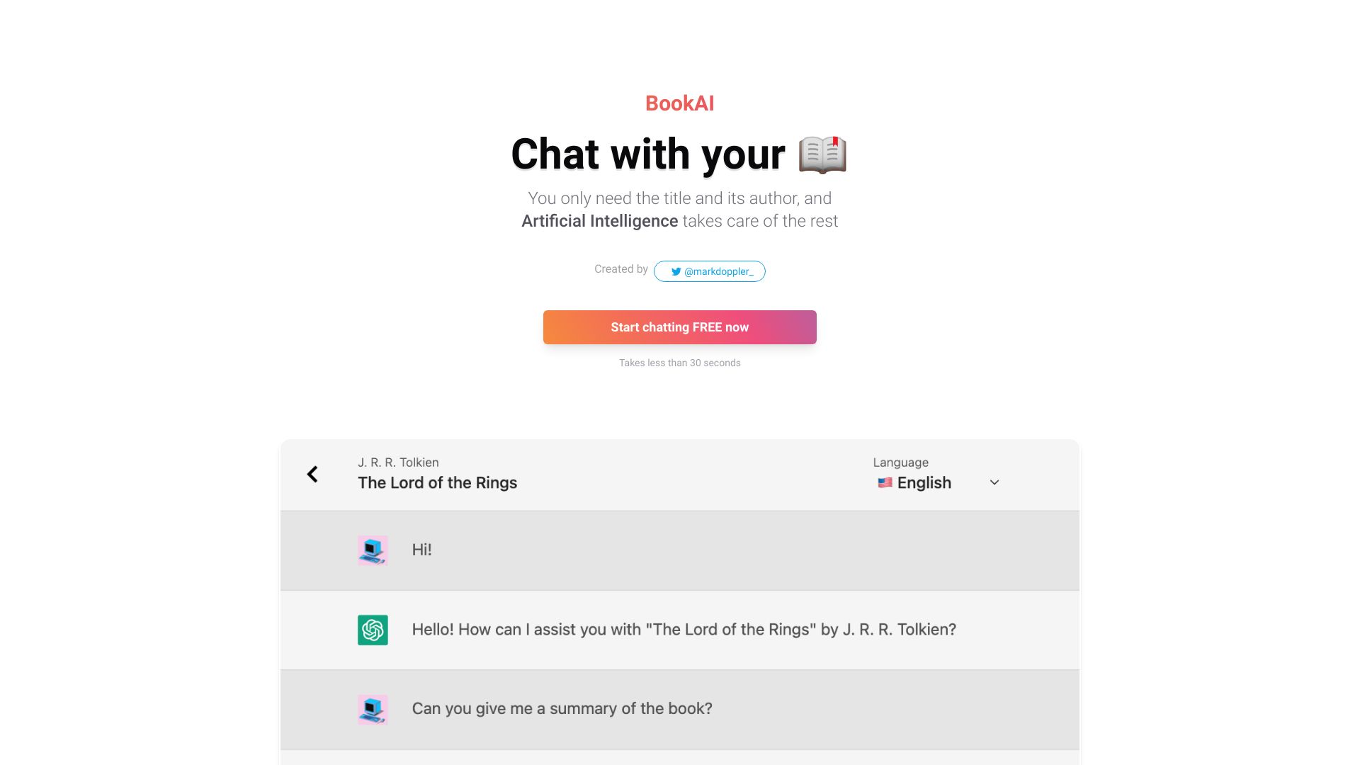 BookAI.chat screenshot