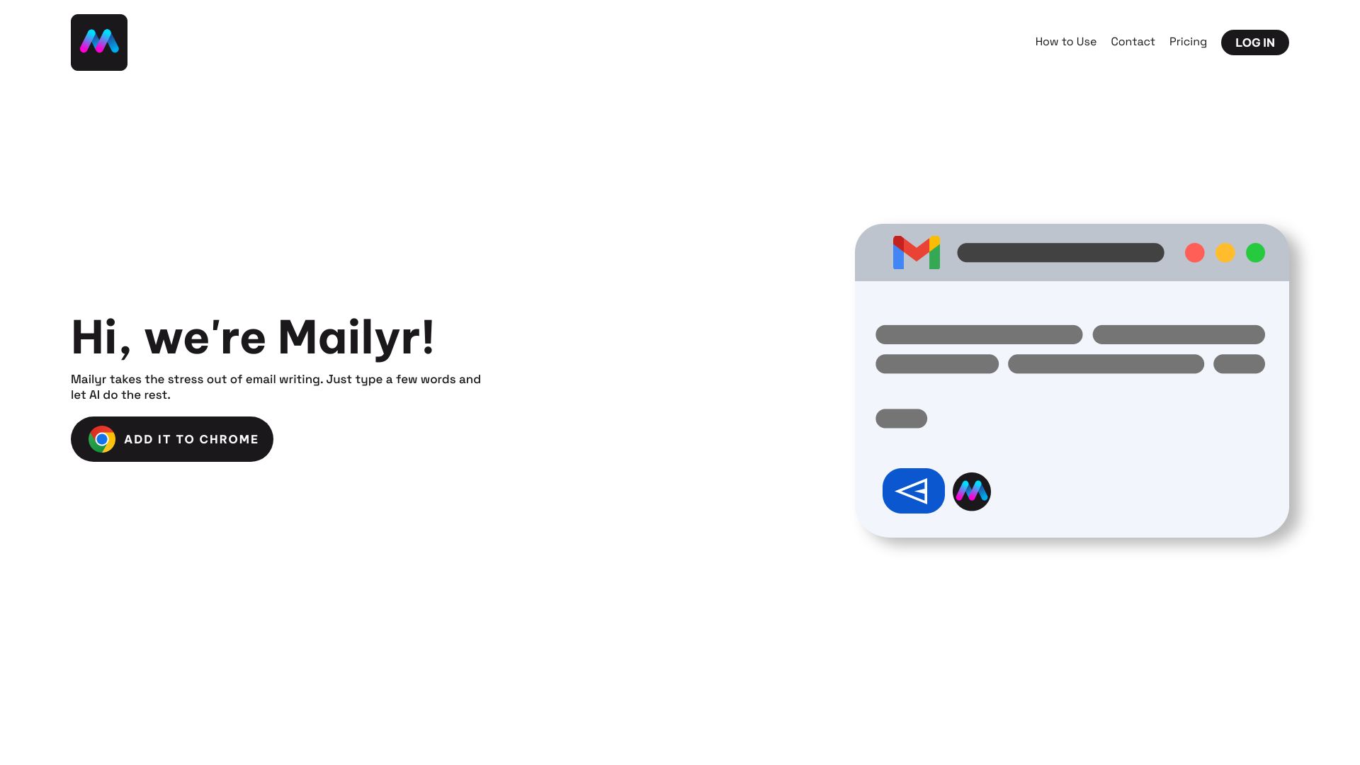 Mailyr screenshot