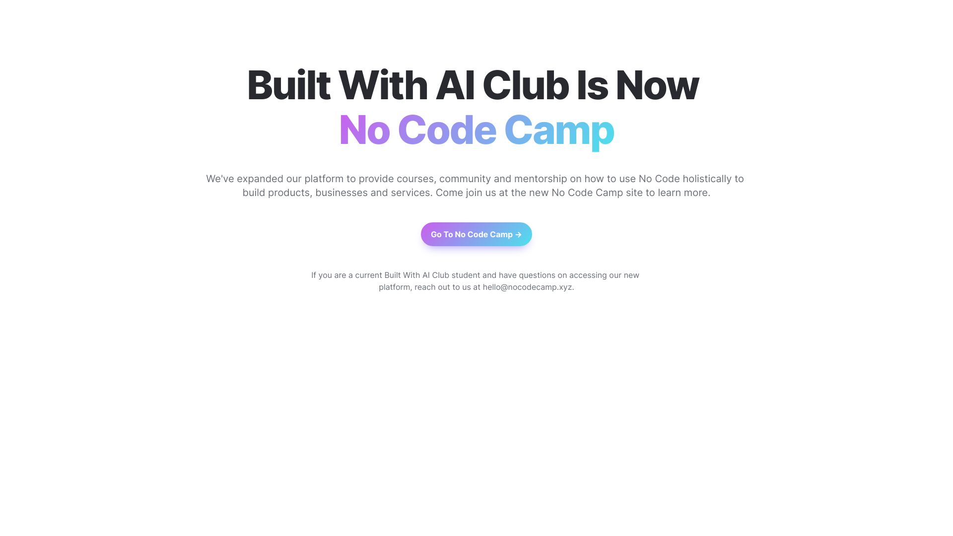 AI and No Code Platform screenshot