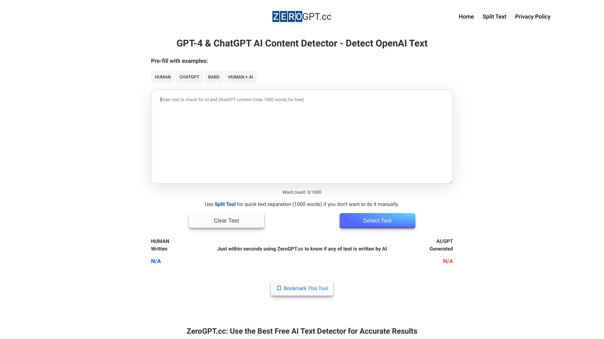 ZeroGPT & StealthWriter screenshot