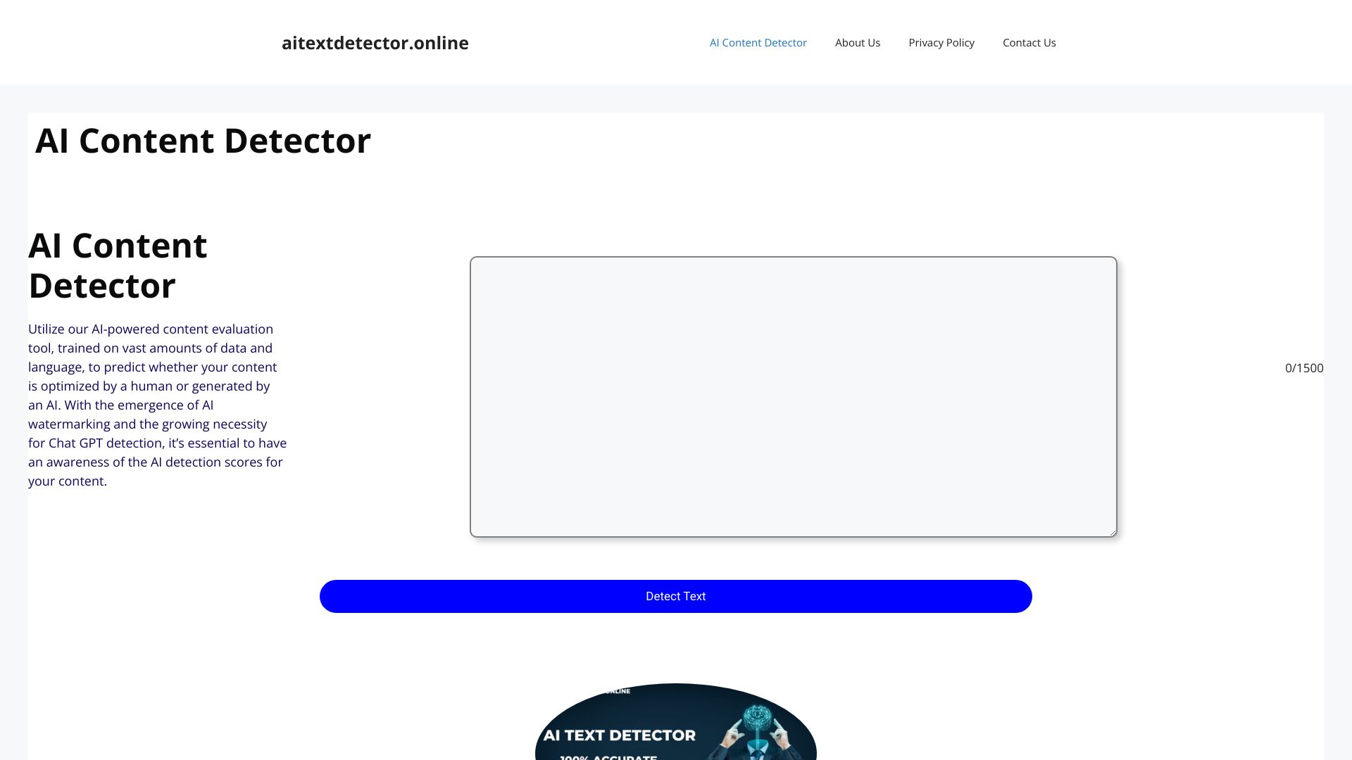 AI Text Detector screenshot