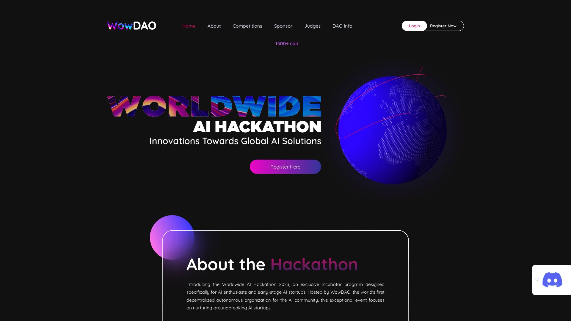 Worldwide AI Hackathon screenshot