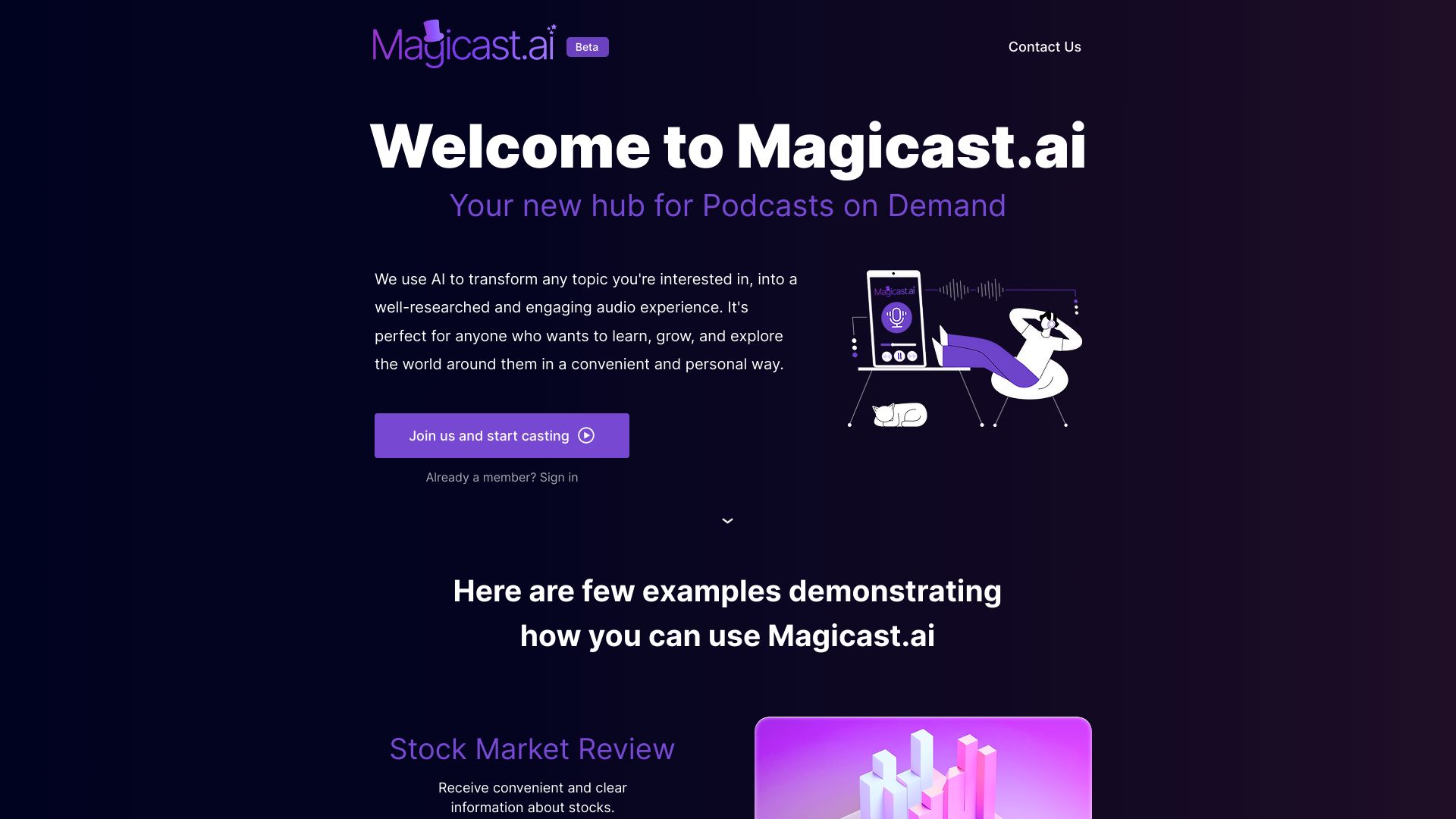 Magicast.ai screenshot