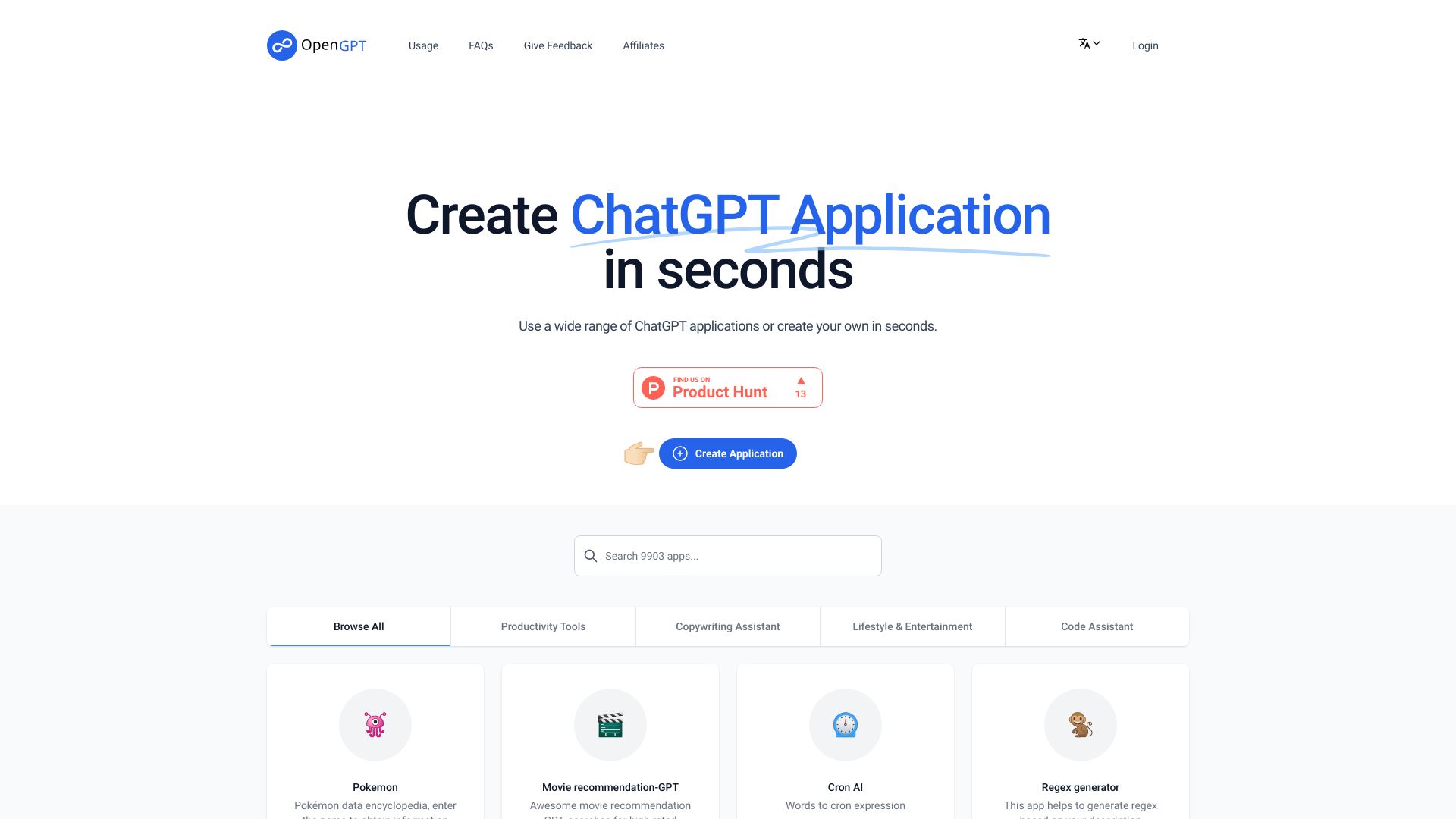 OpenGPT screenshot