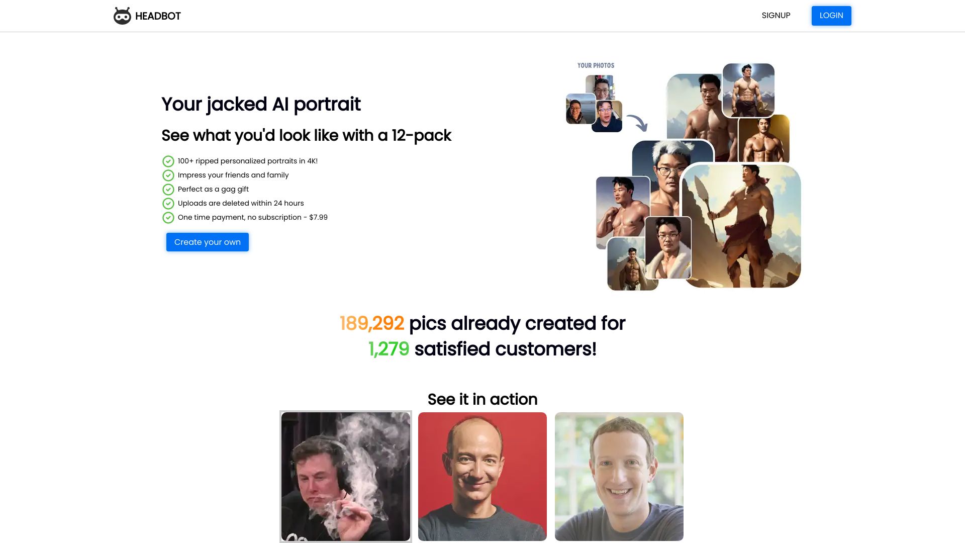 Headbot screenshot