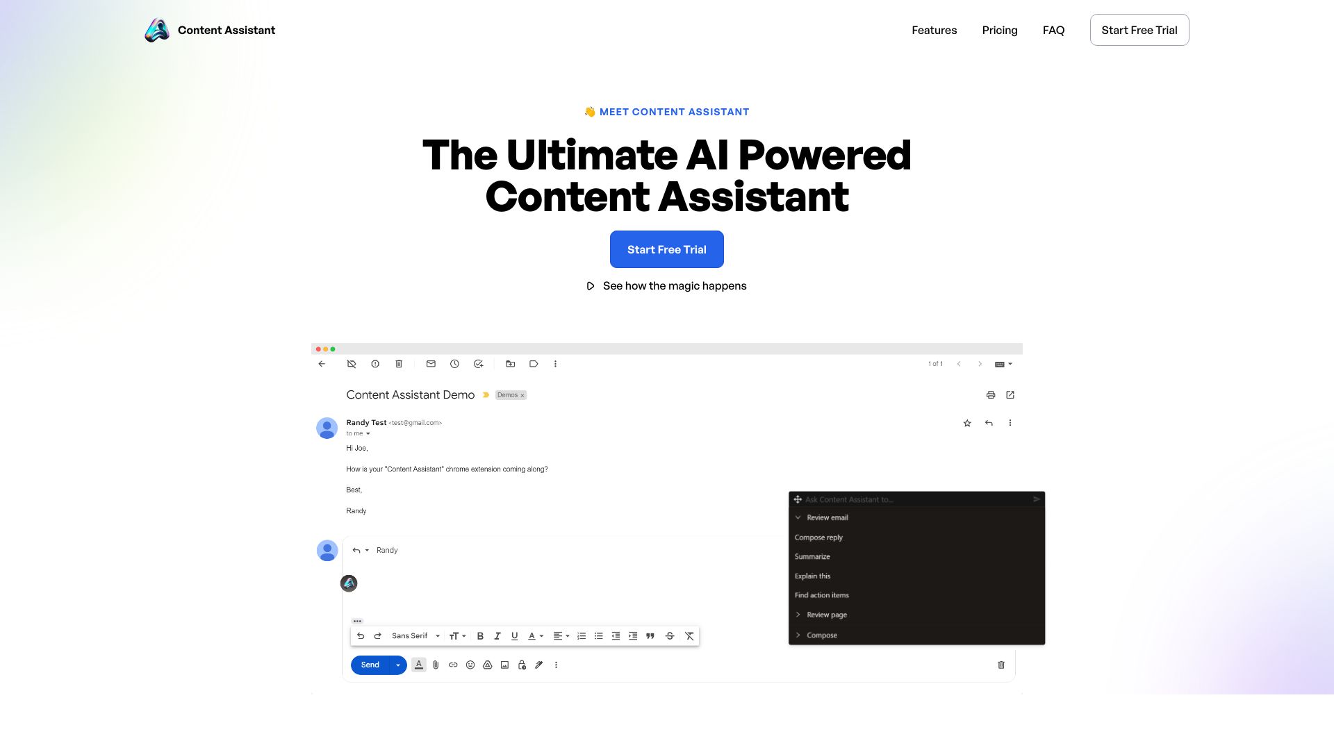 Content Assistant screenshot