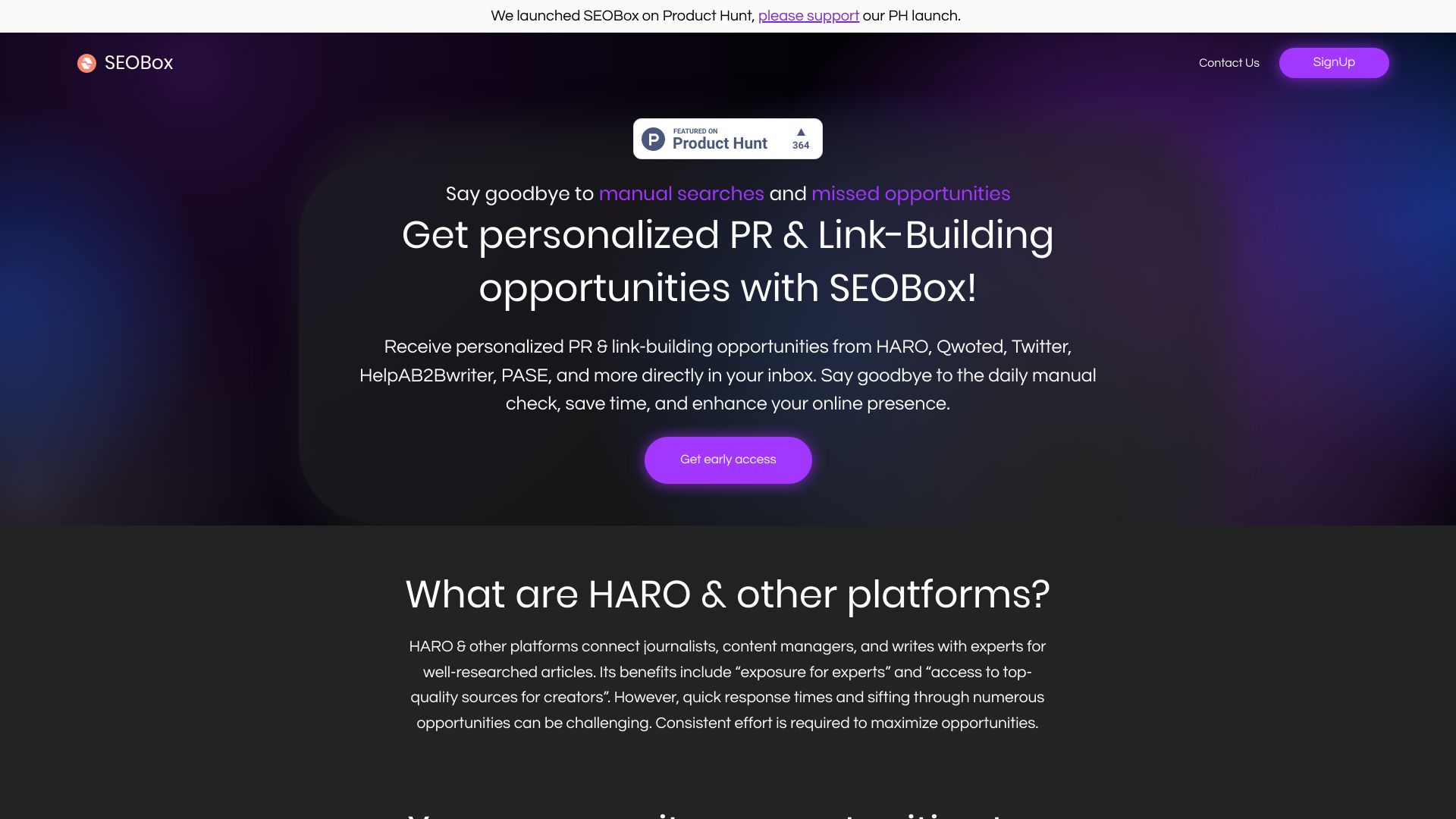 SEOBox screenshot