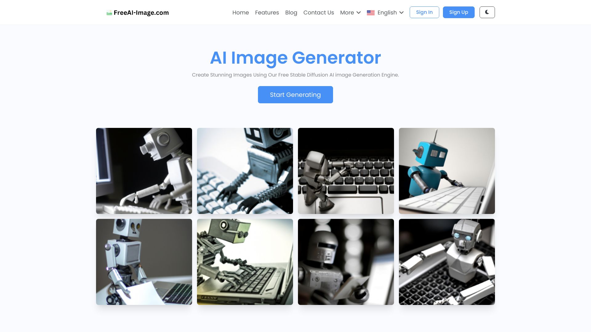FreeAI-Image.com screenshot