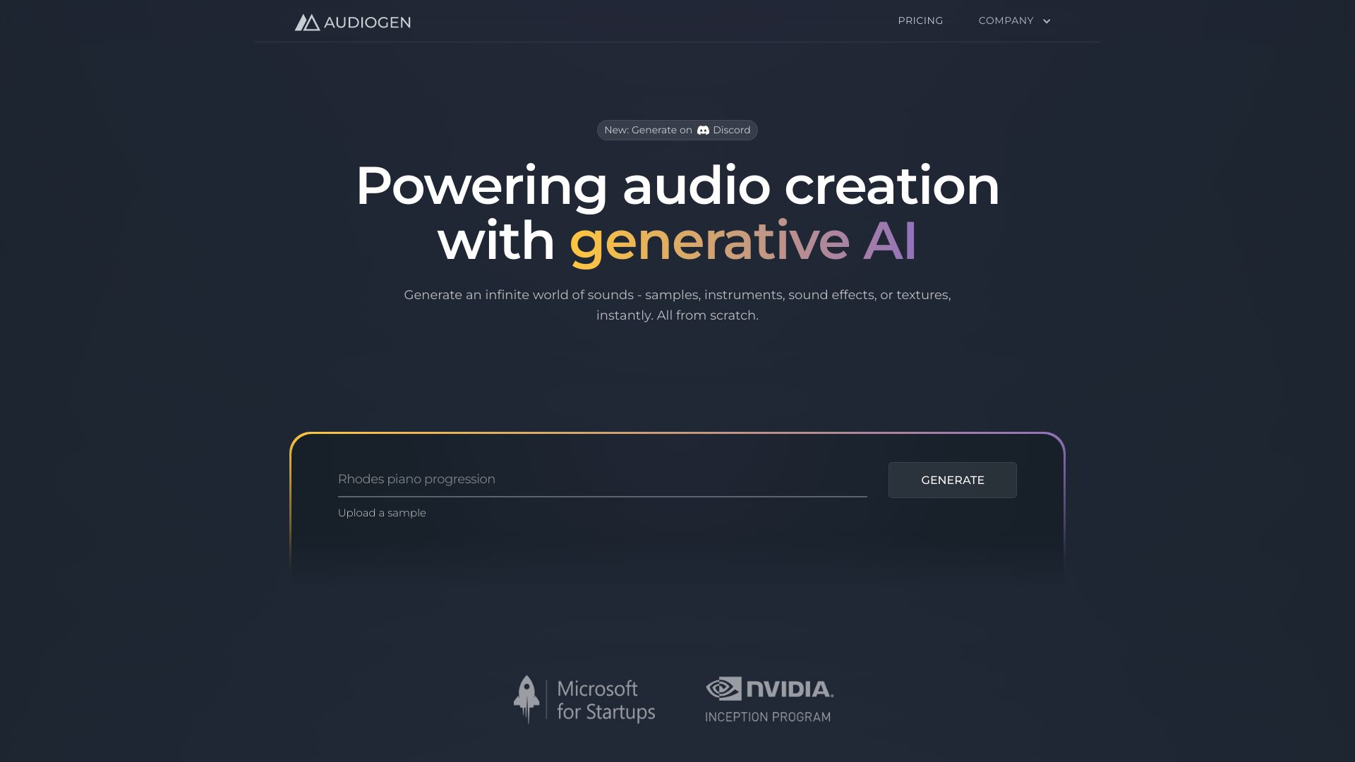 Audiogen screenshot