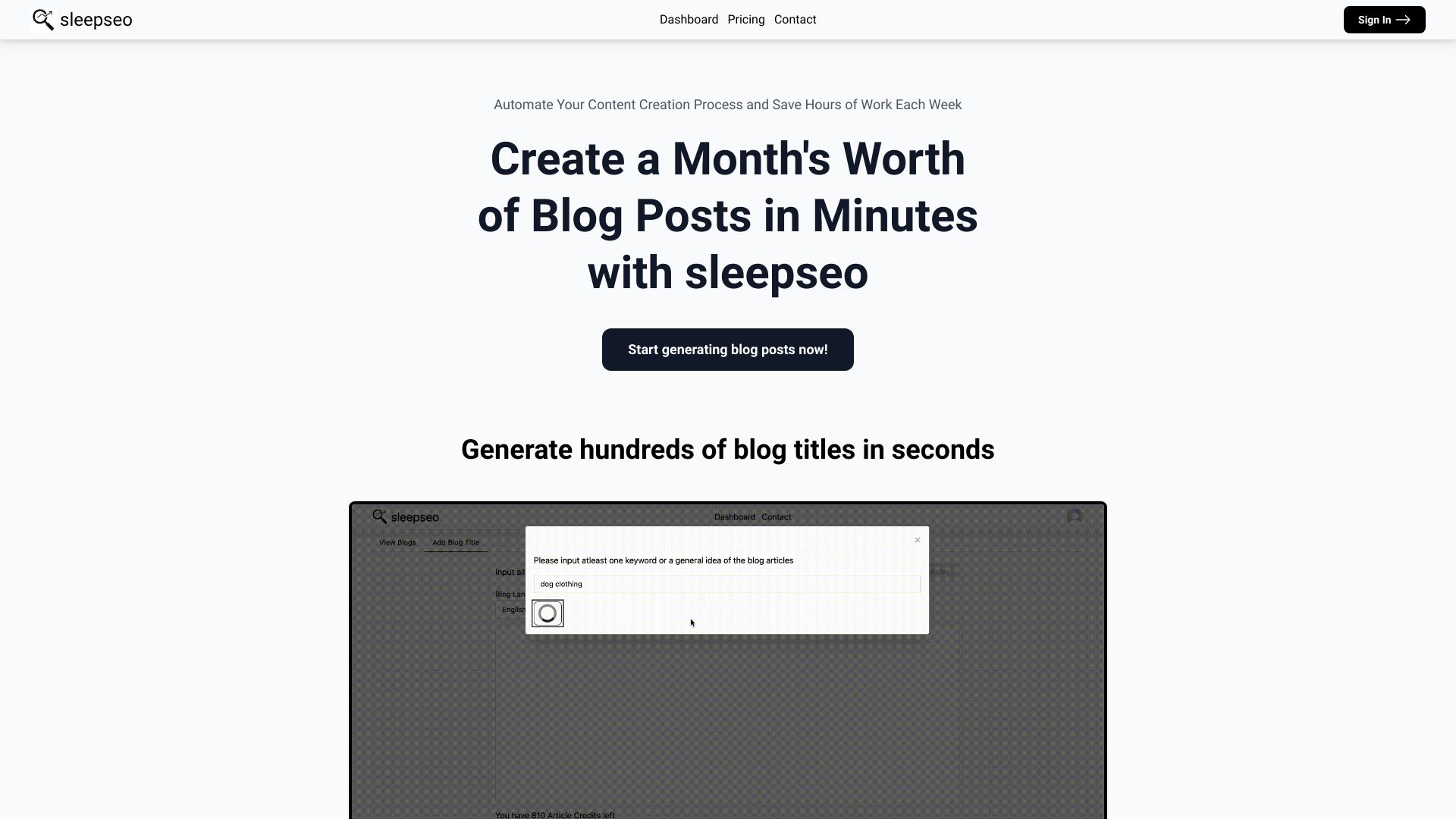 sleepseo screenshot