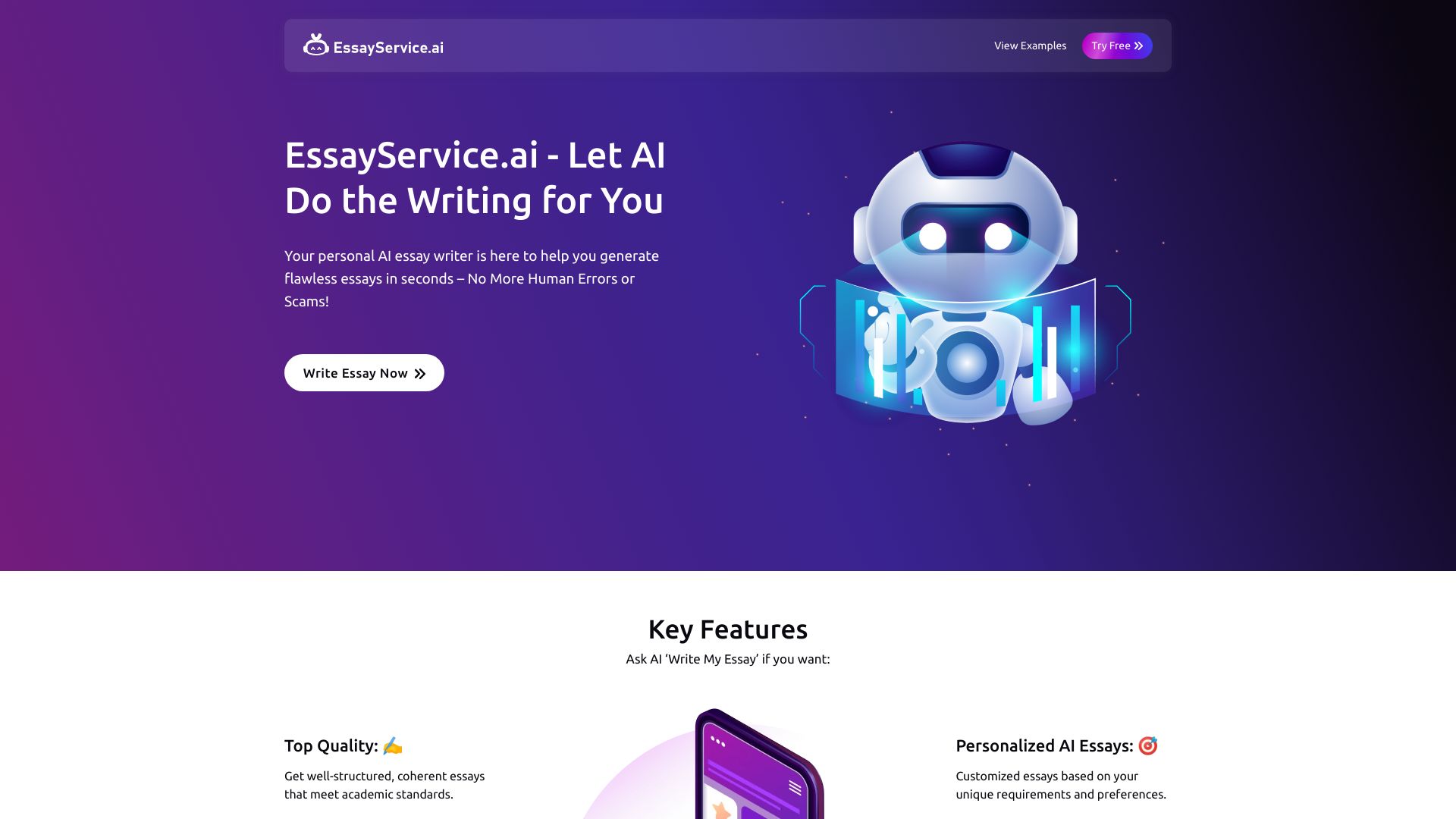 EssayService.ai screenshot