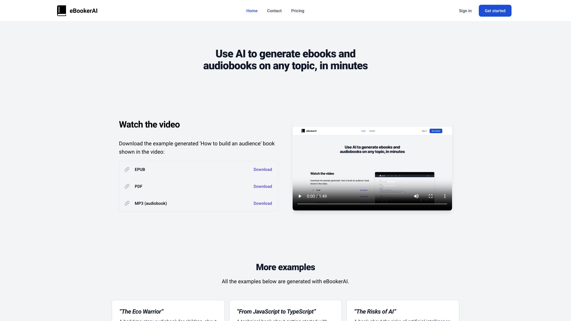 eBookerAI screenshot