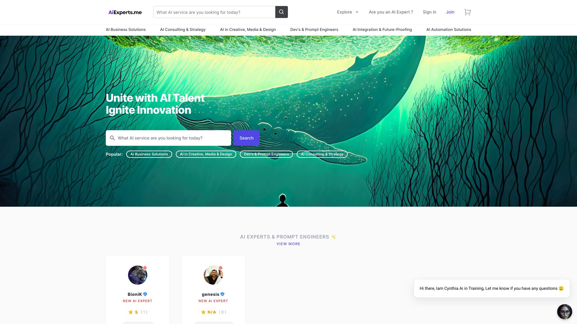 AiExperts.me screenshot
