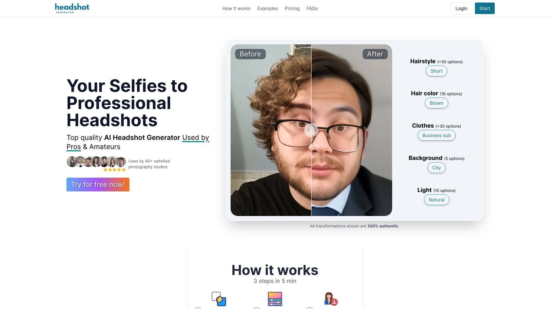 HeadshotGenerator.io screenshot