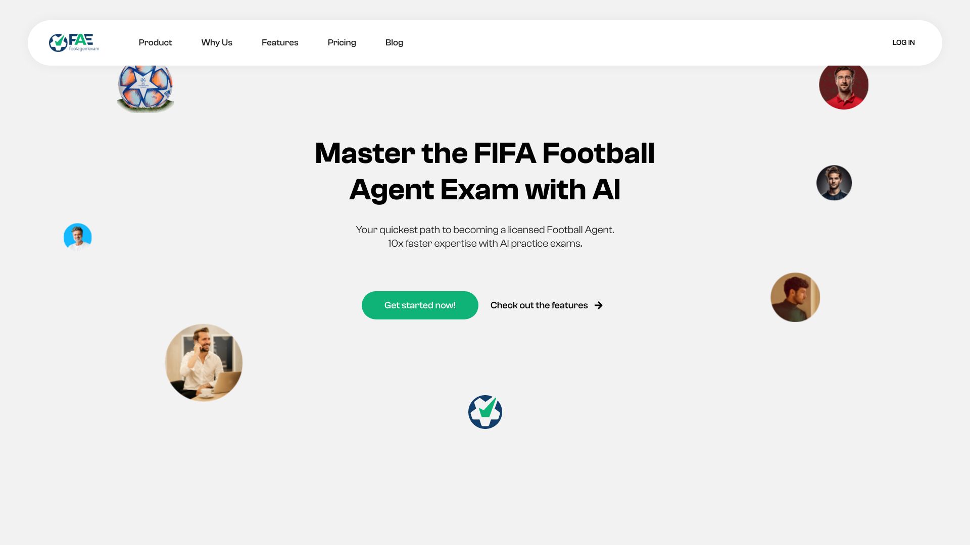 FootAgentExam.com screenshot