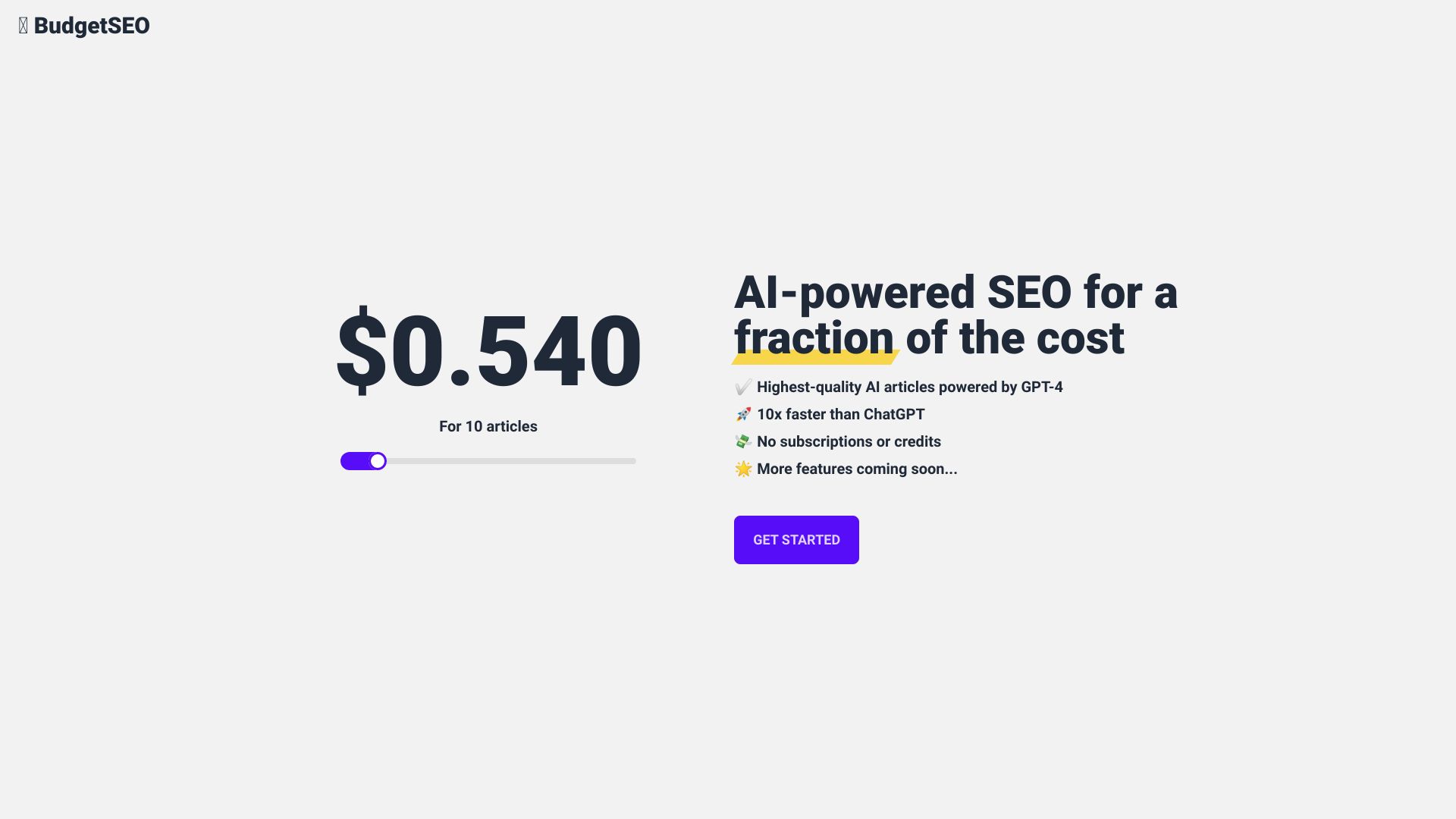 BudgetSEO screenshot