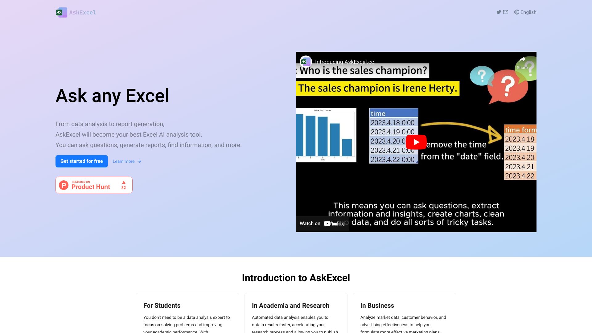 AskExcel screenshot