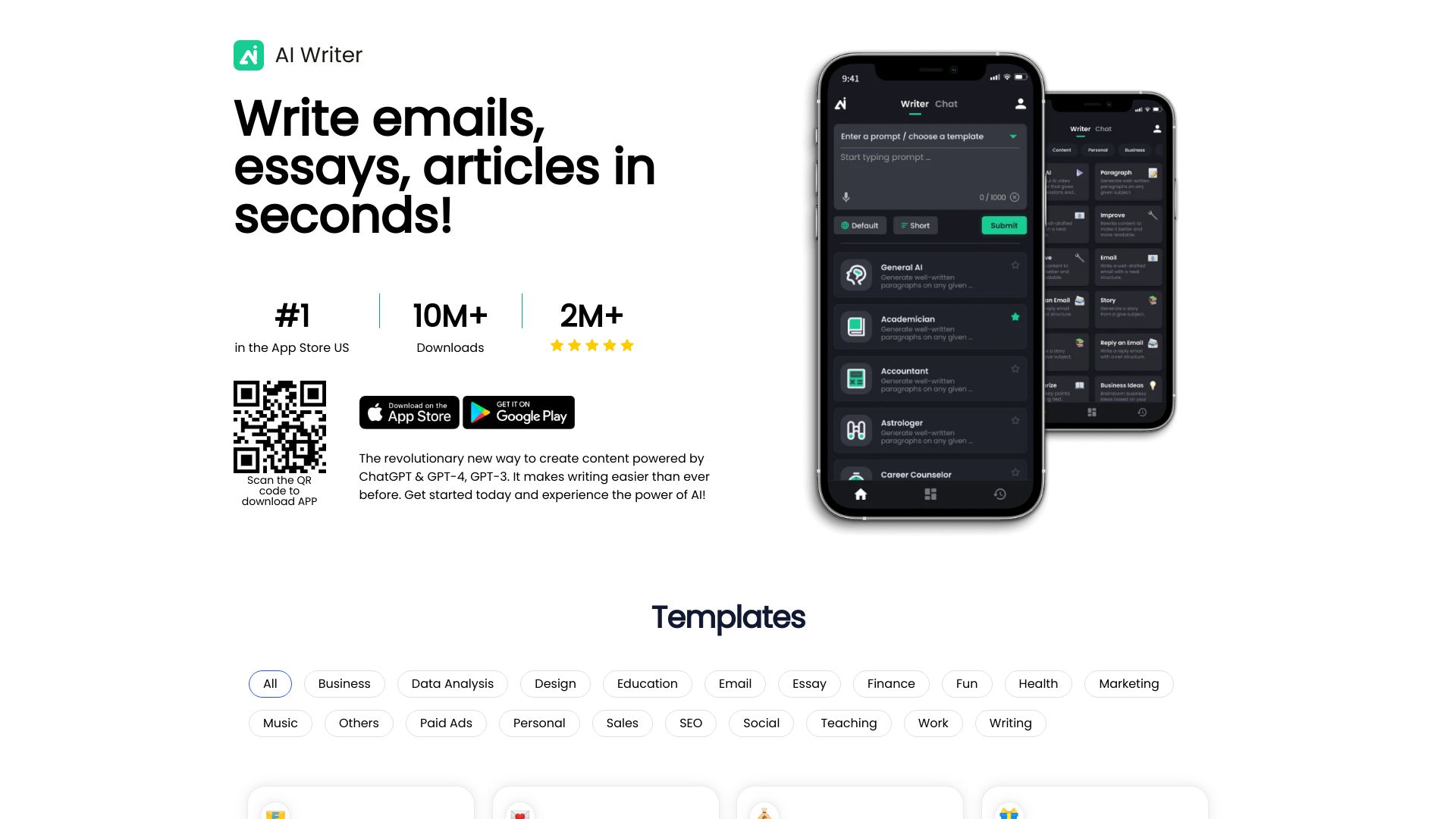 AI Writer screenshot
