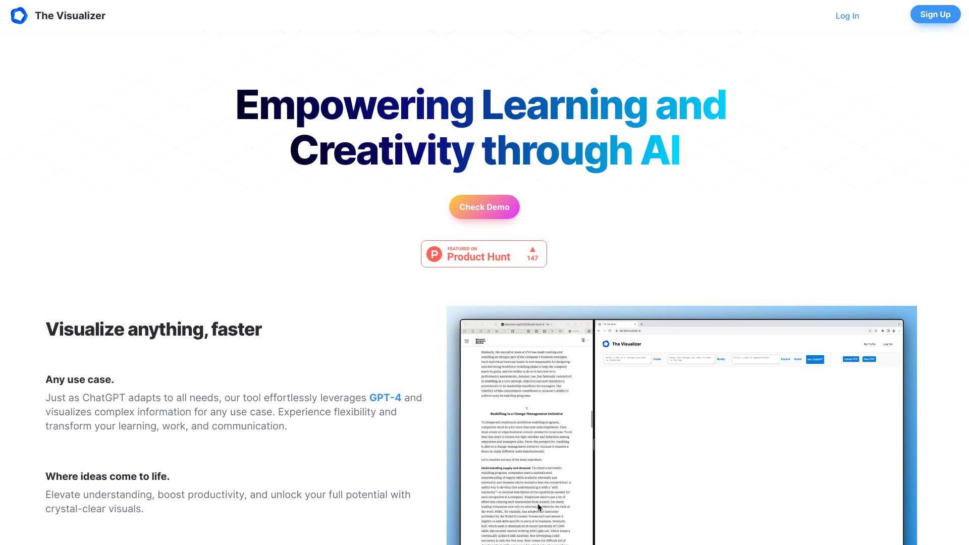 The Visualizer AI screenshot
