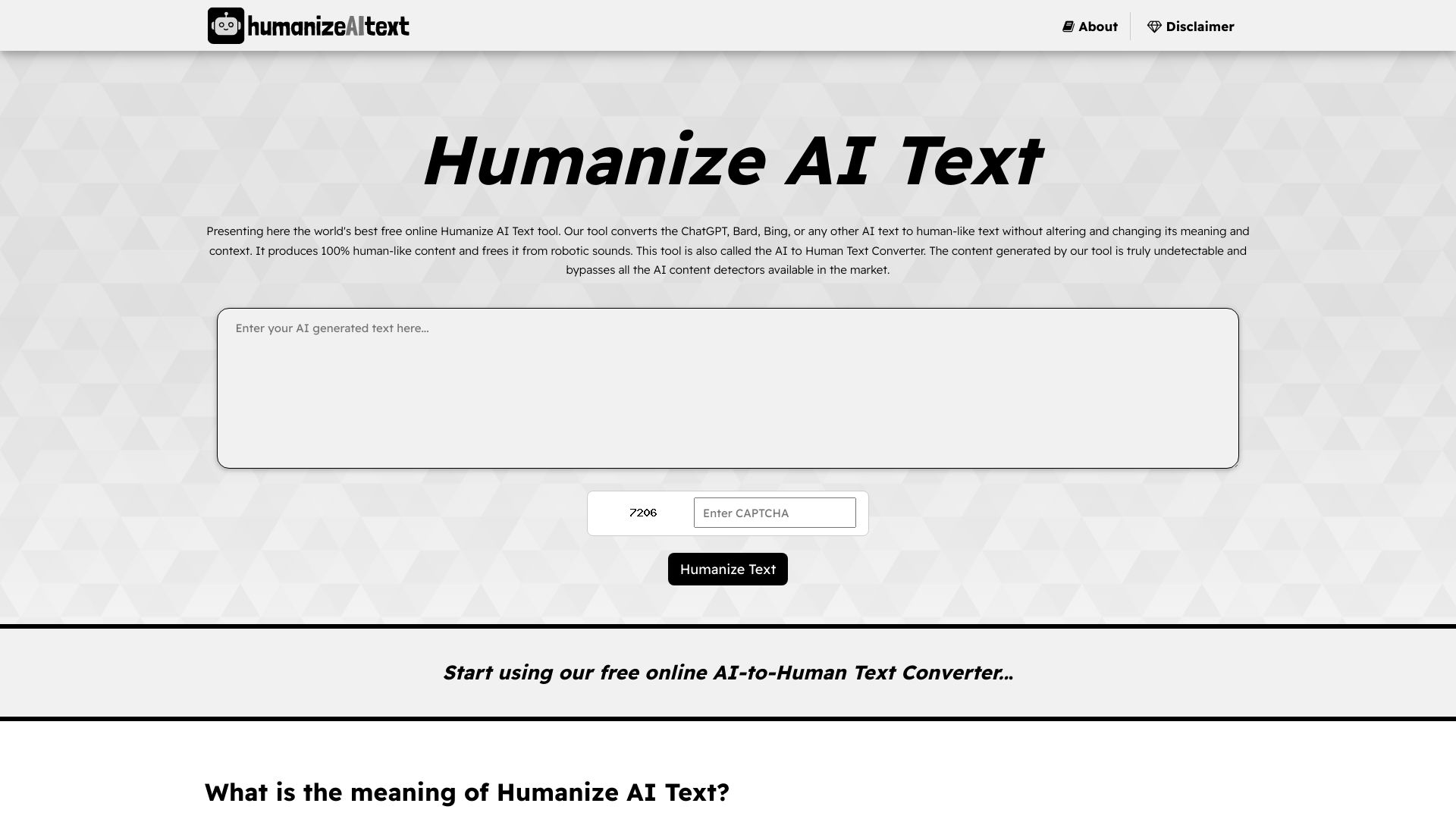 Humanize AI Text screenshot