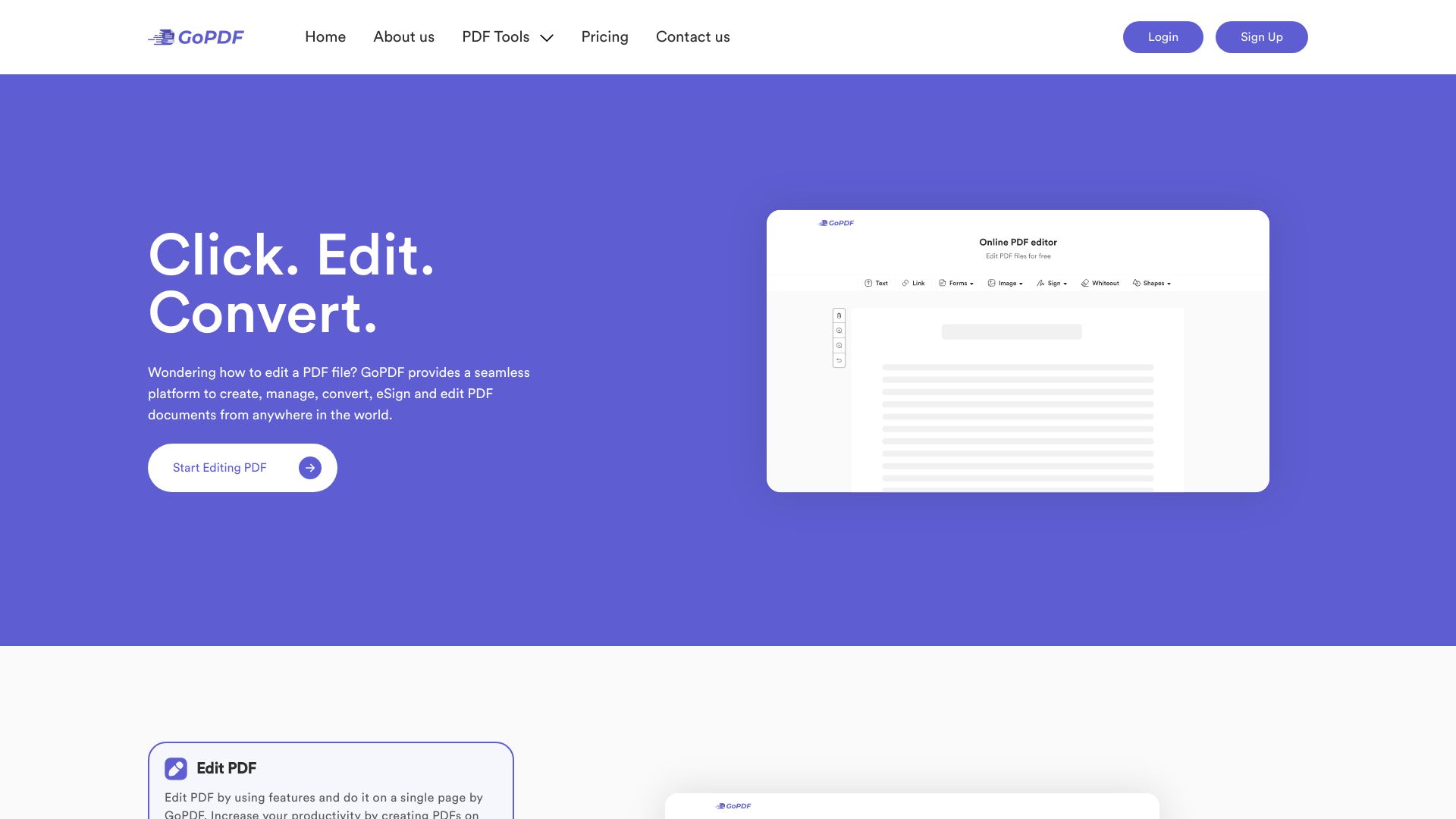 GoPDF screenshot