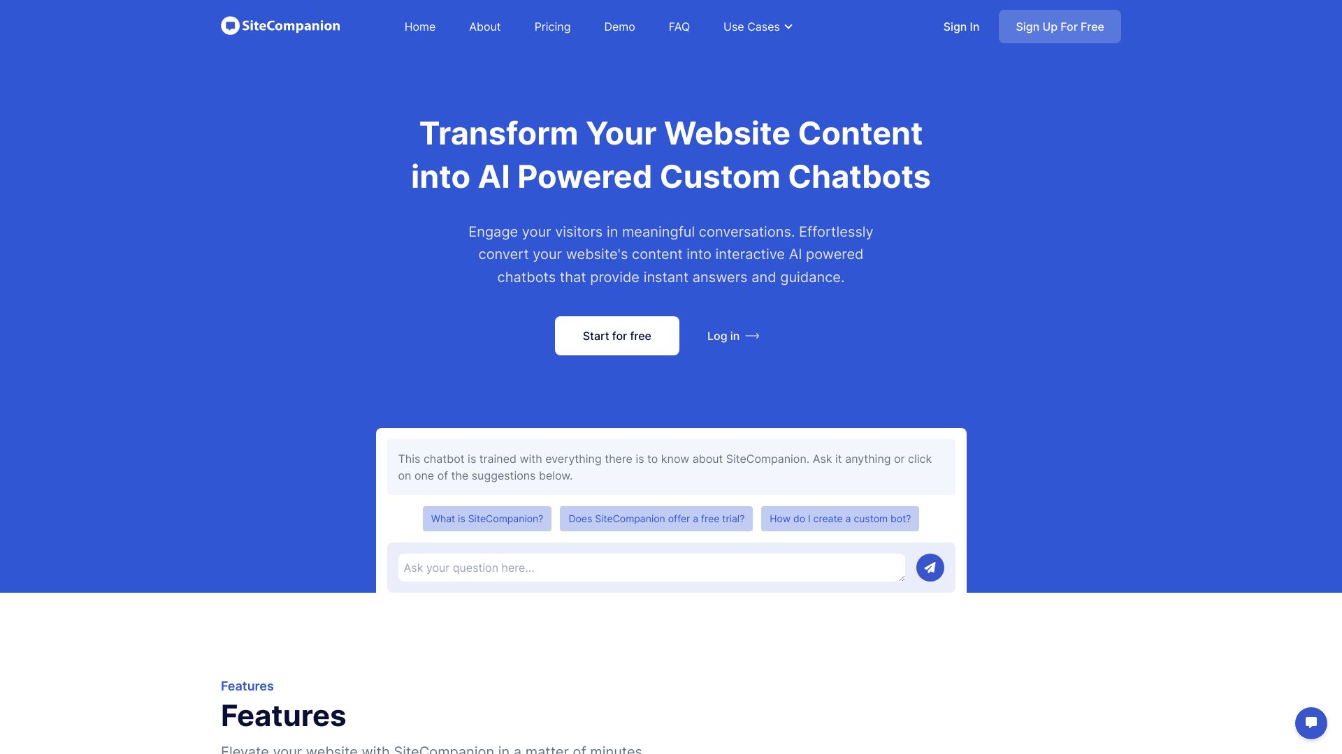 SiteCompanion screenshot