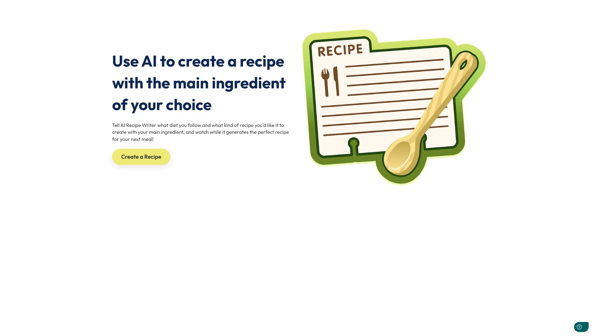 AI Recipe Writer screenshot