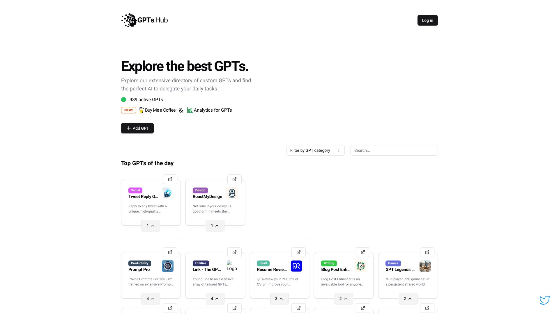 GPTs Hub screenshot