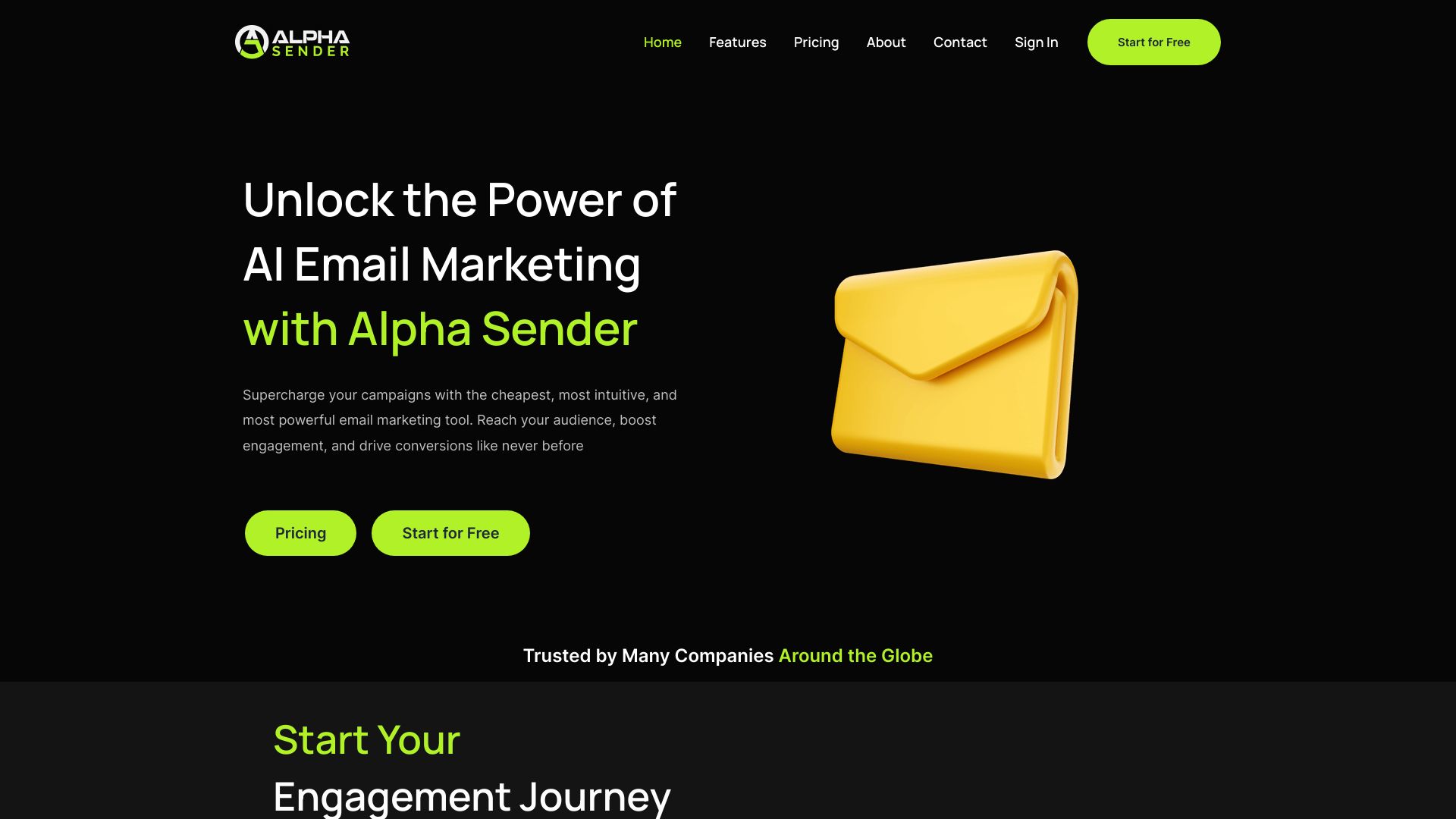 Alpha Sender screenshot