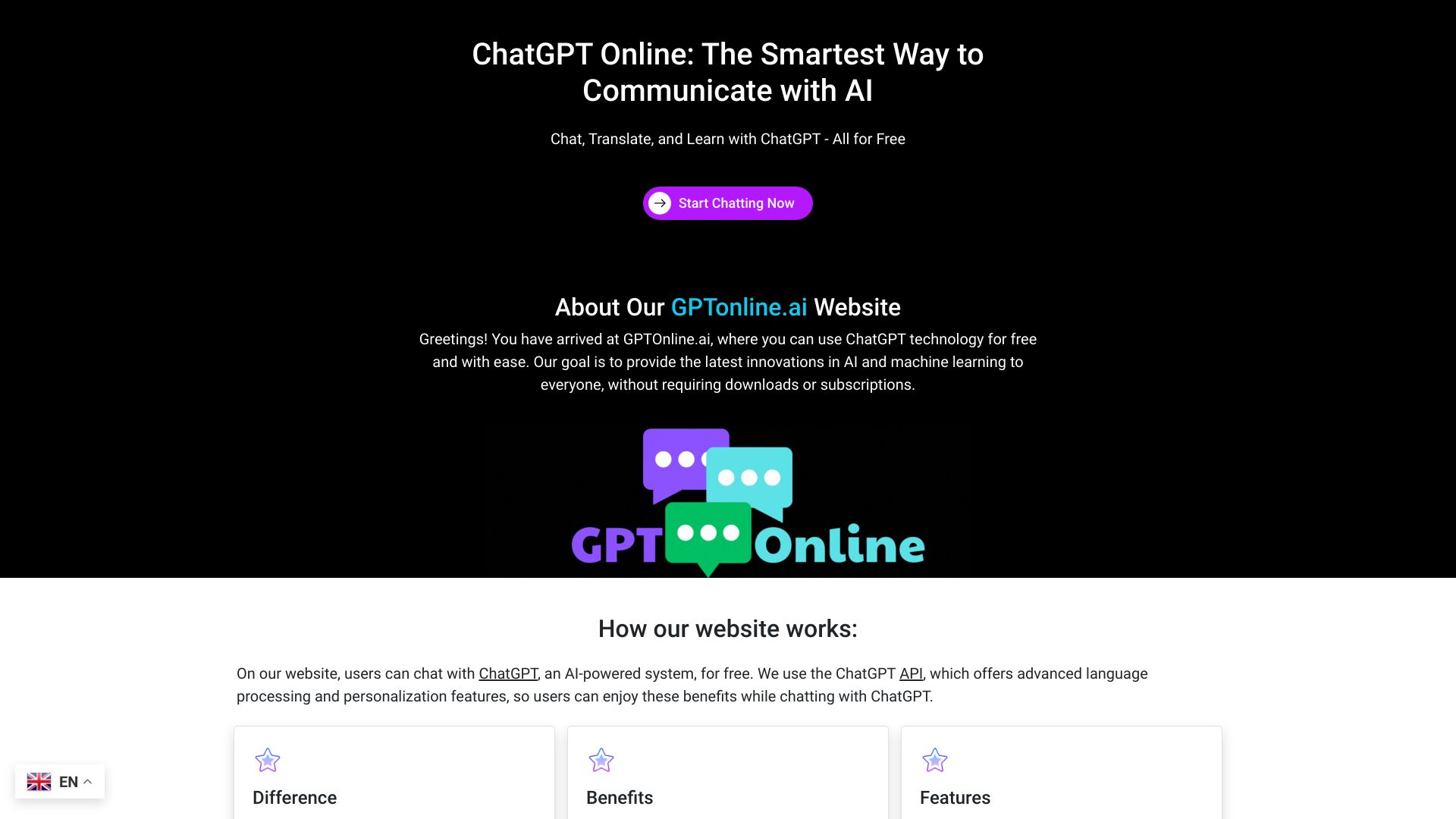 GPTOnline.ai screenshot